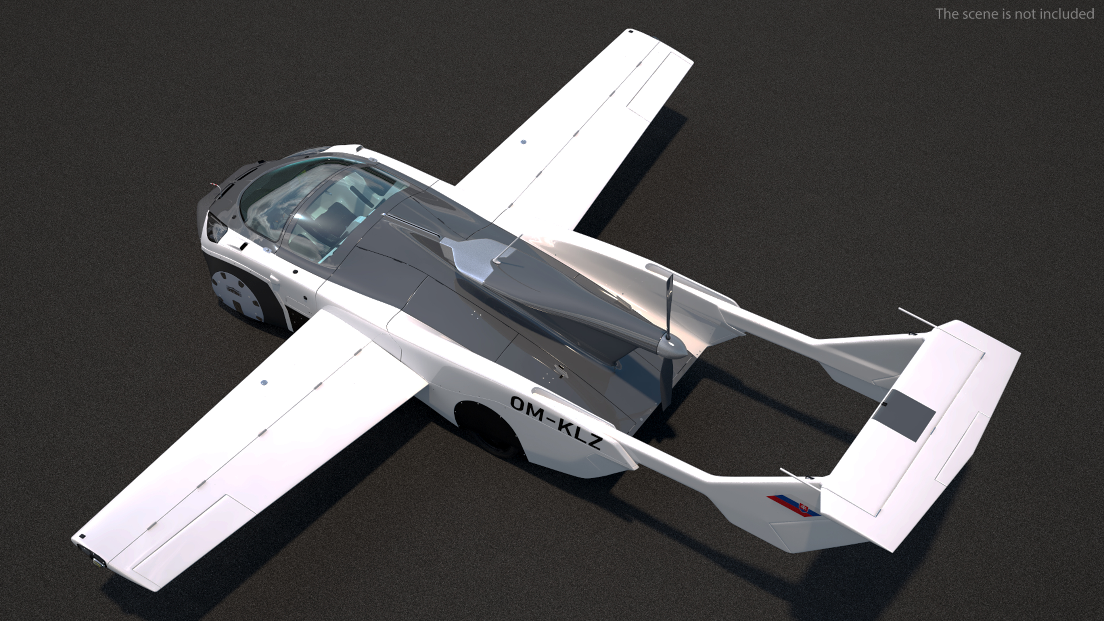 AirCar Rigged for Maya 3D