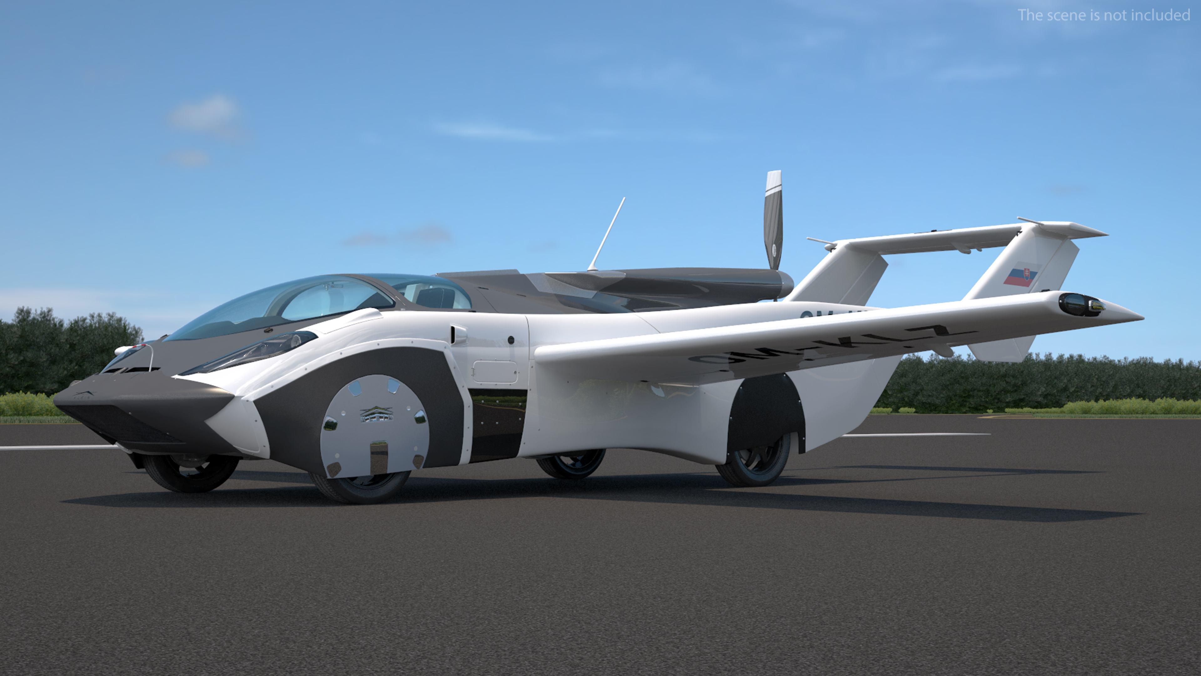AirCar Rigged for Maya 3D