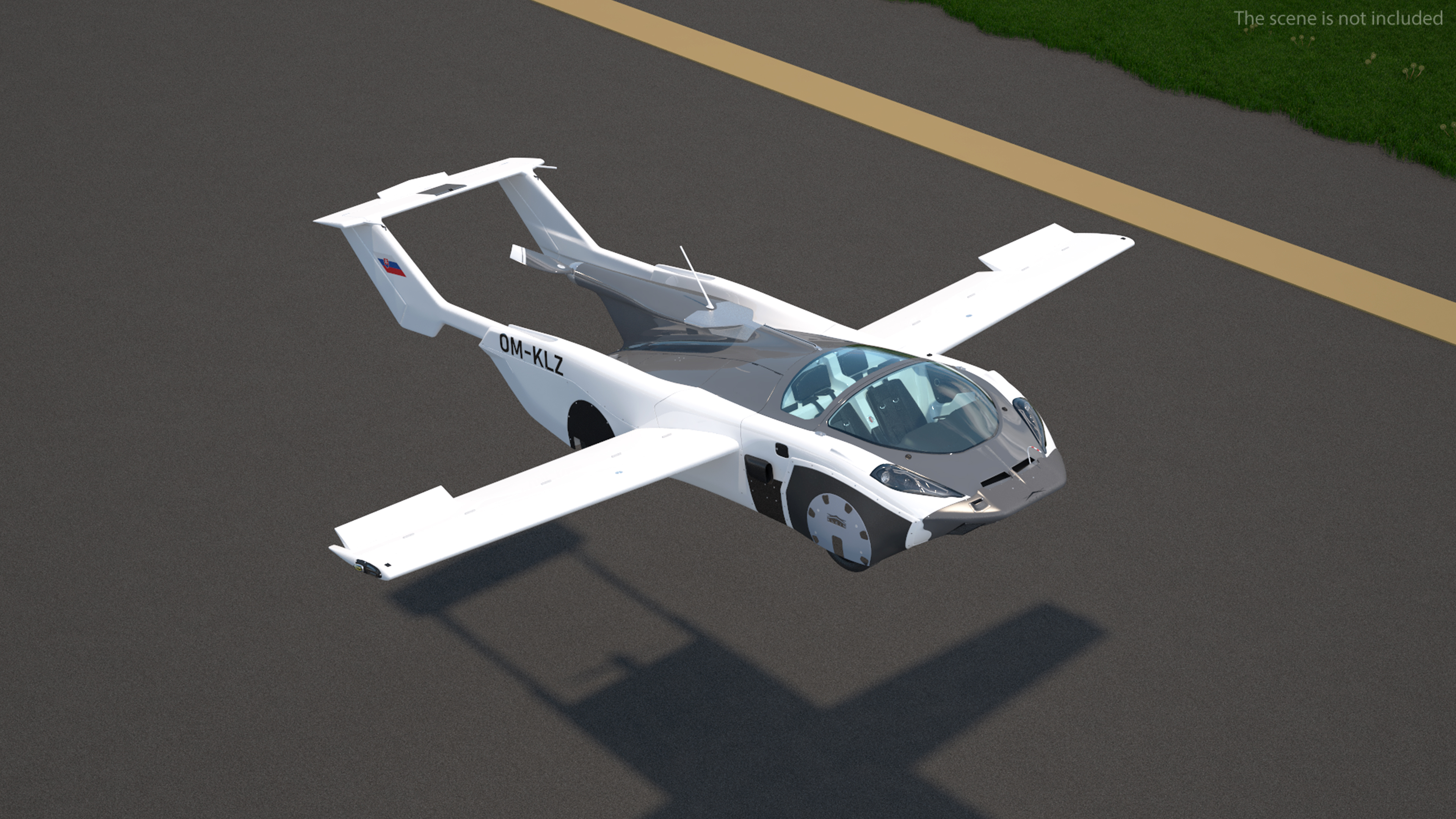 AirCar Rigged for Maya 3D