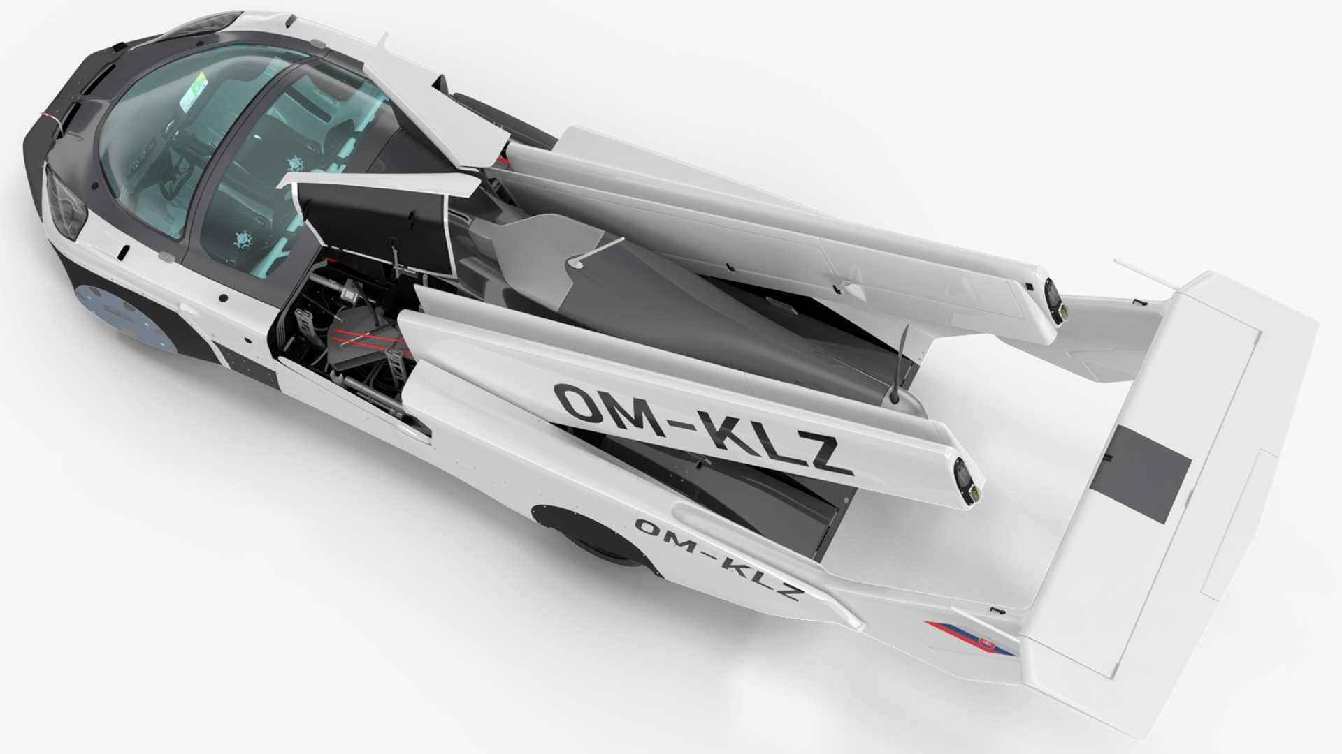 AirCar Rigged for Maya 3D