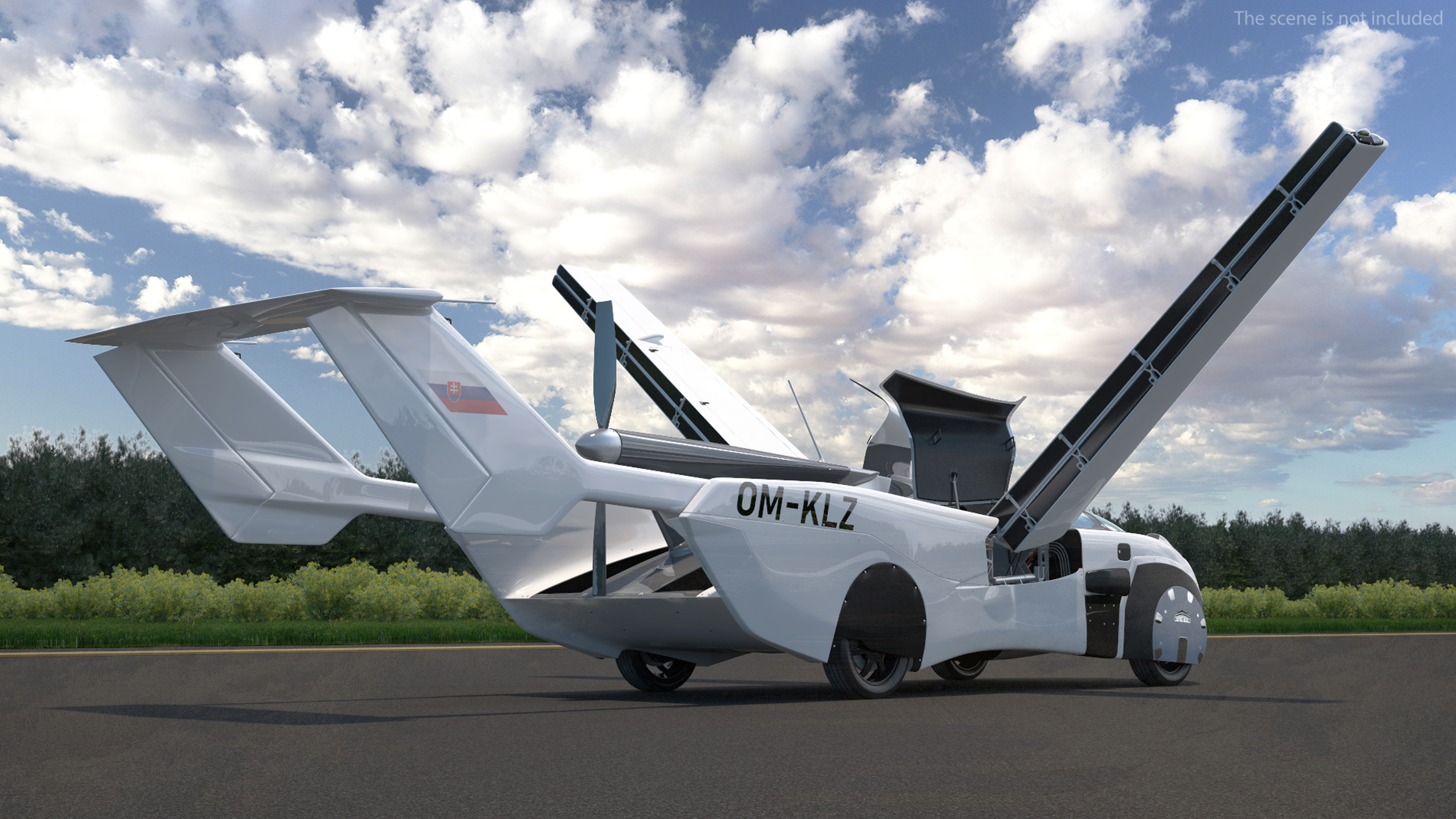 AirCar Rigged for Maya 3D