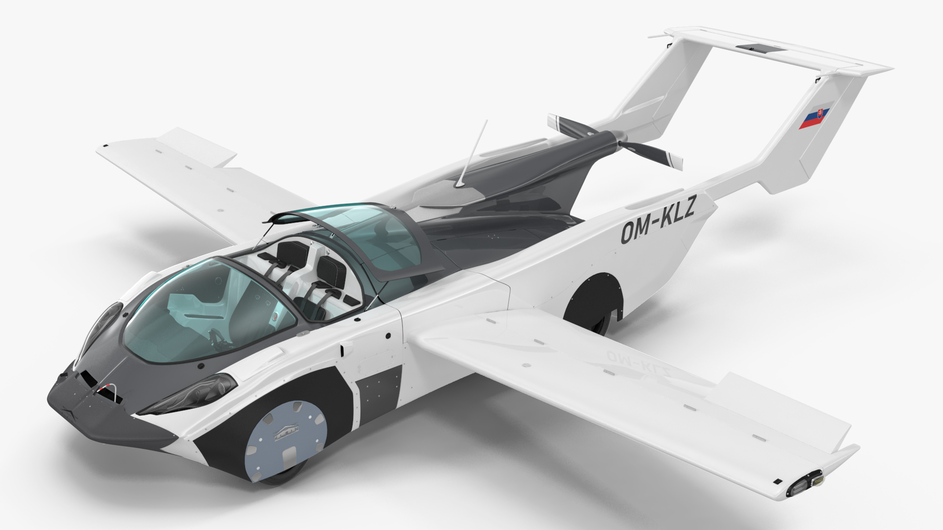 AirCar Rigged for Maya 3D