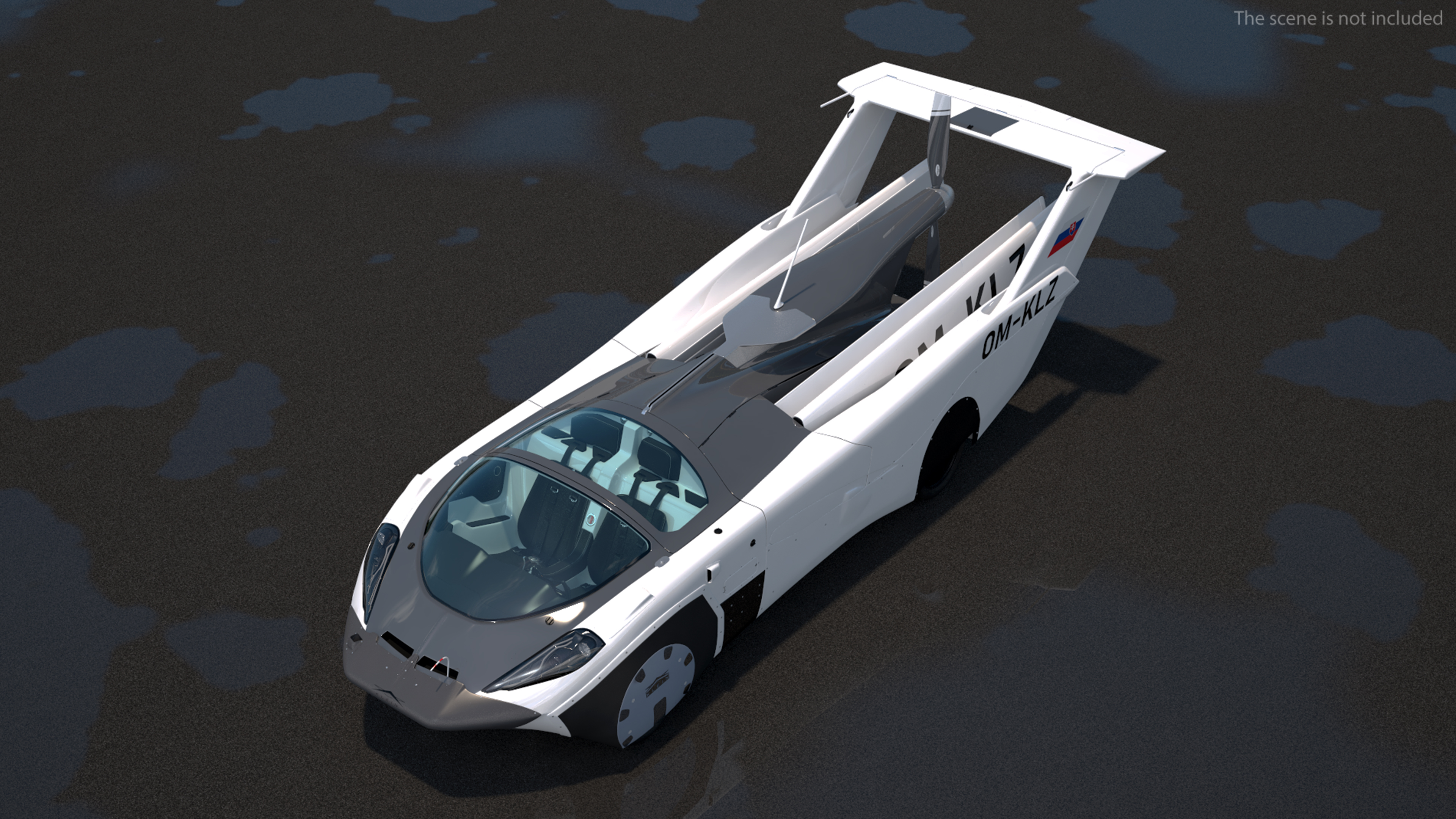 AirCar Rigged for Maya 3D