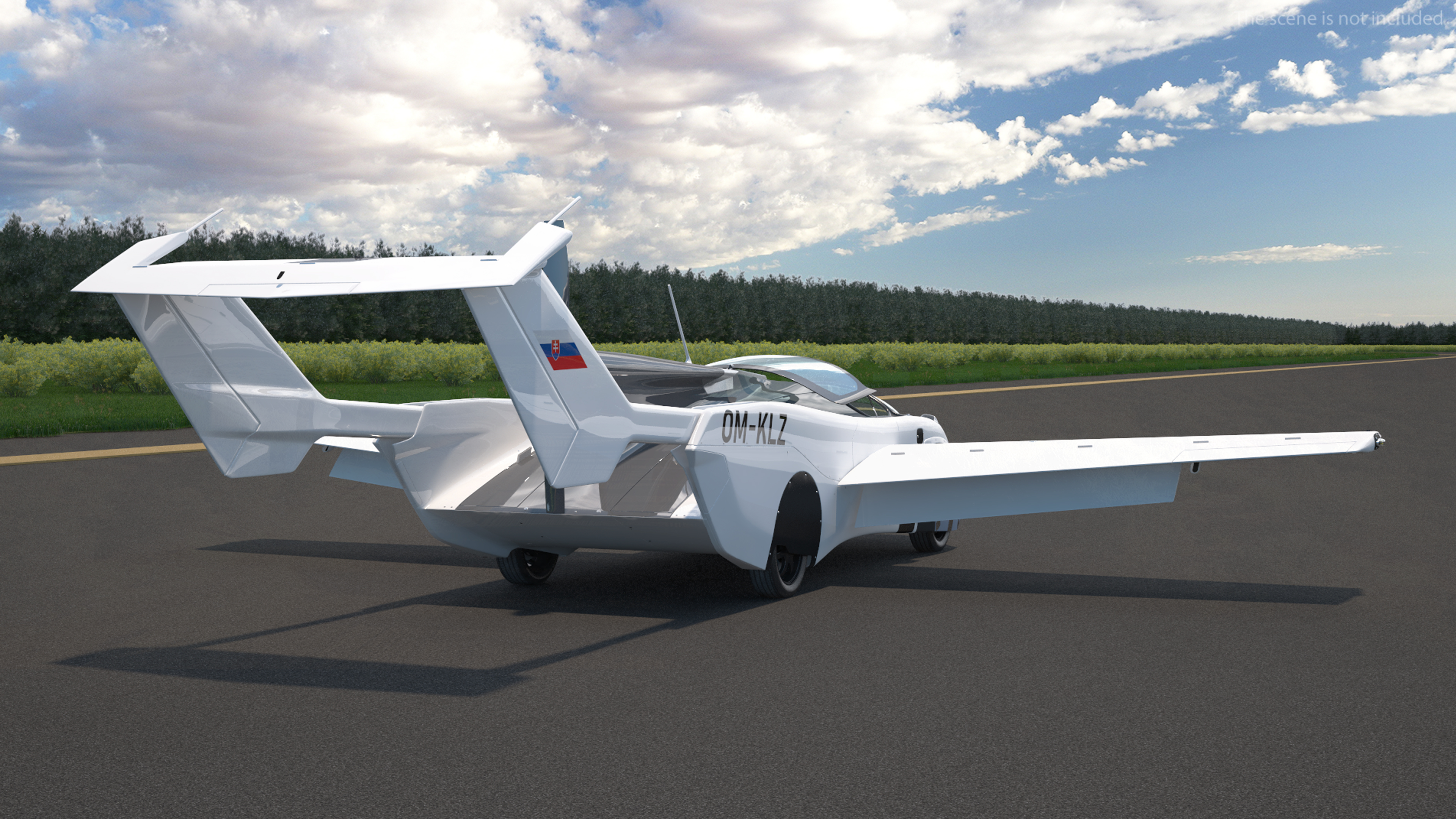 AirCar Rigged for Maya 3D
