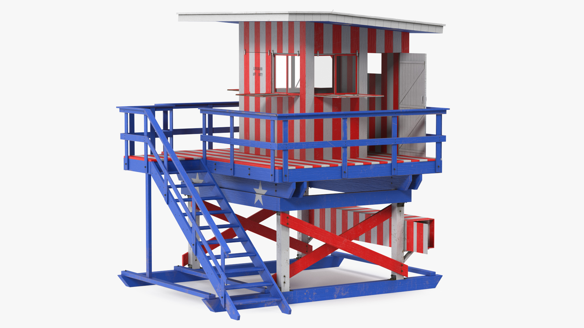 3D Beach Lifeguard Stand