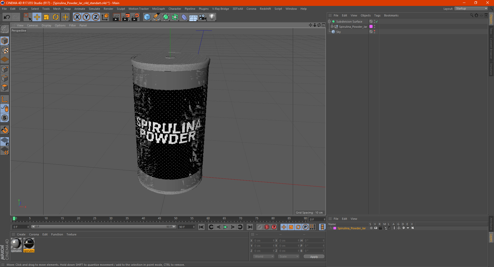 3D model Spirulina Powder Jar