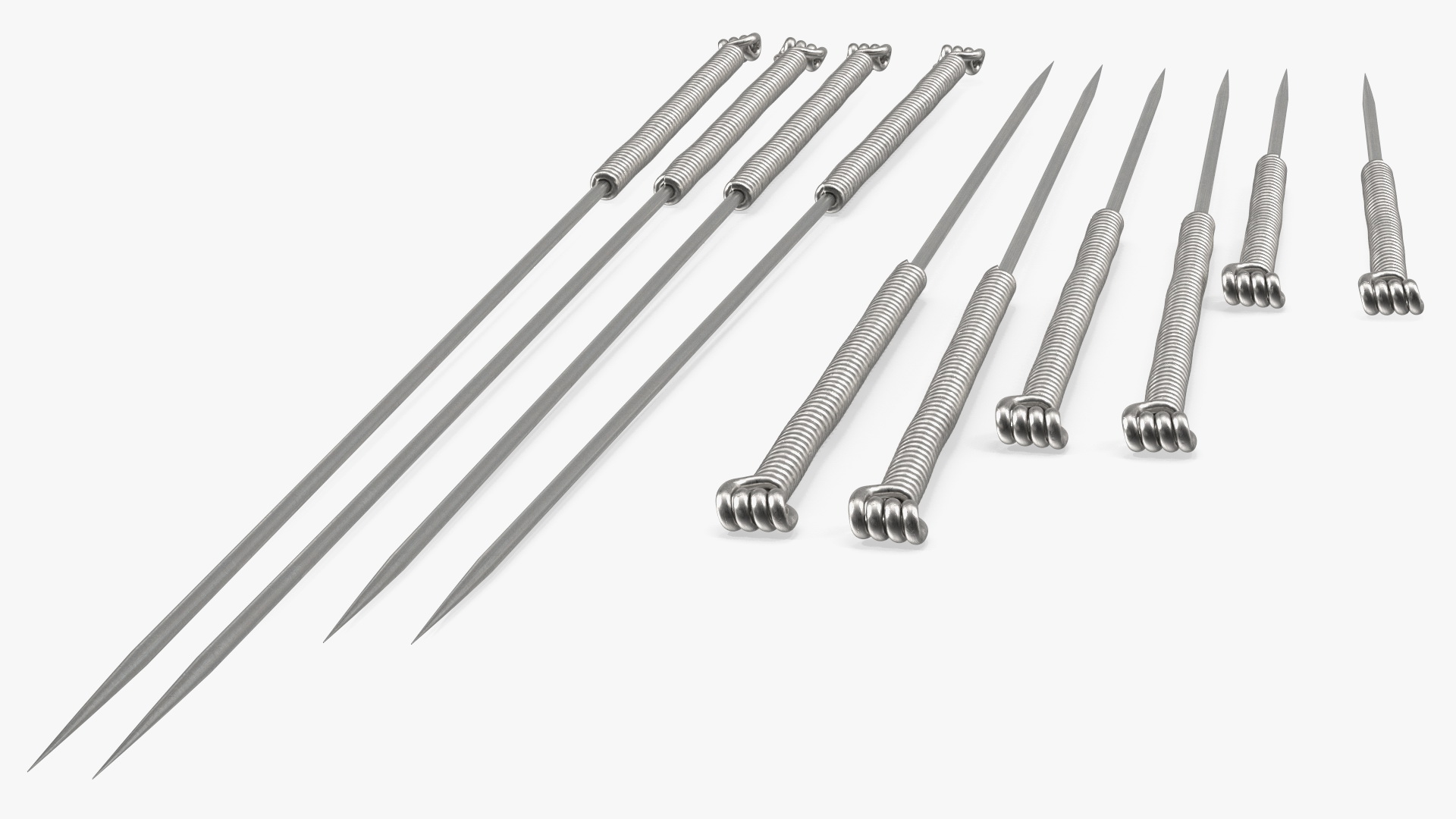 3D model Acupuncture Needles Set Silver