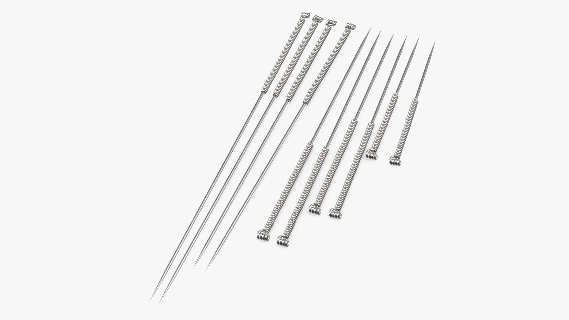 3D model Acupuncture Needles Set Silver