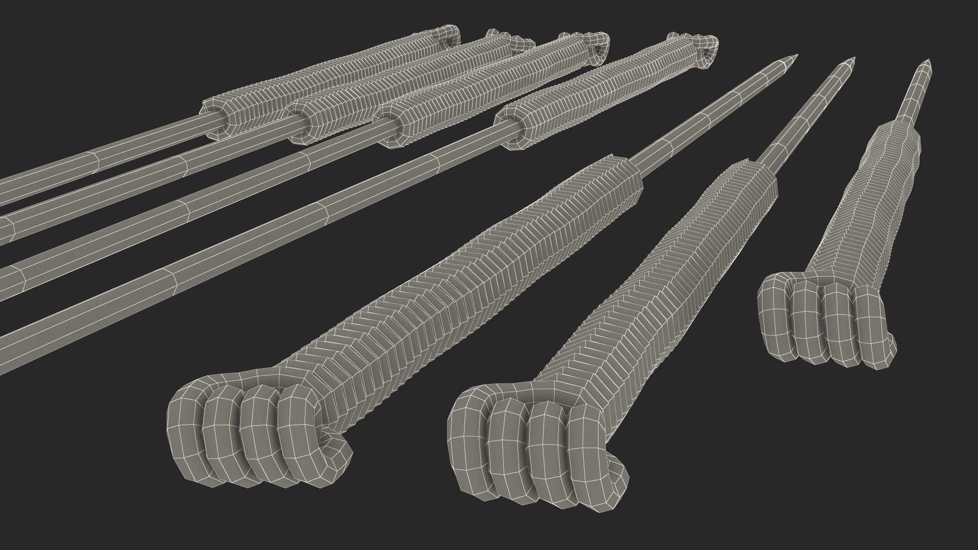 3D model Acupuncture Needles Set Silver