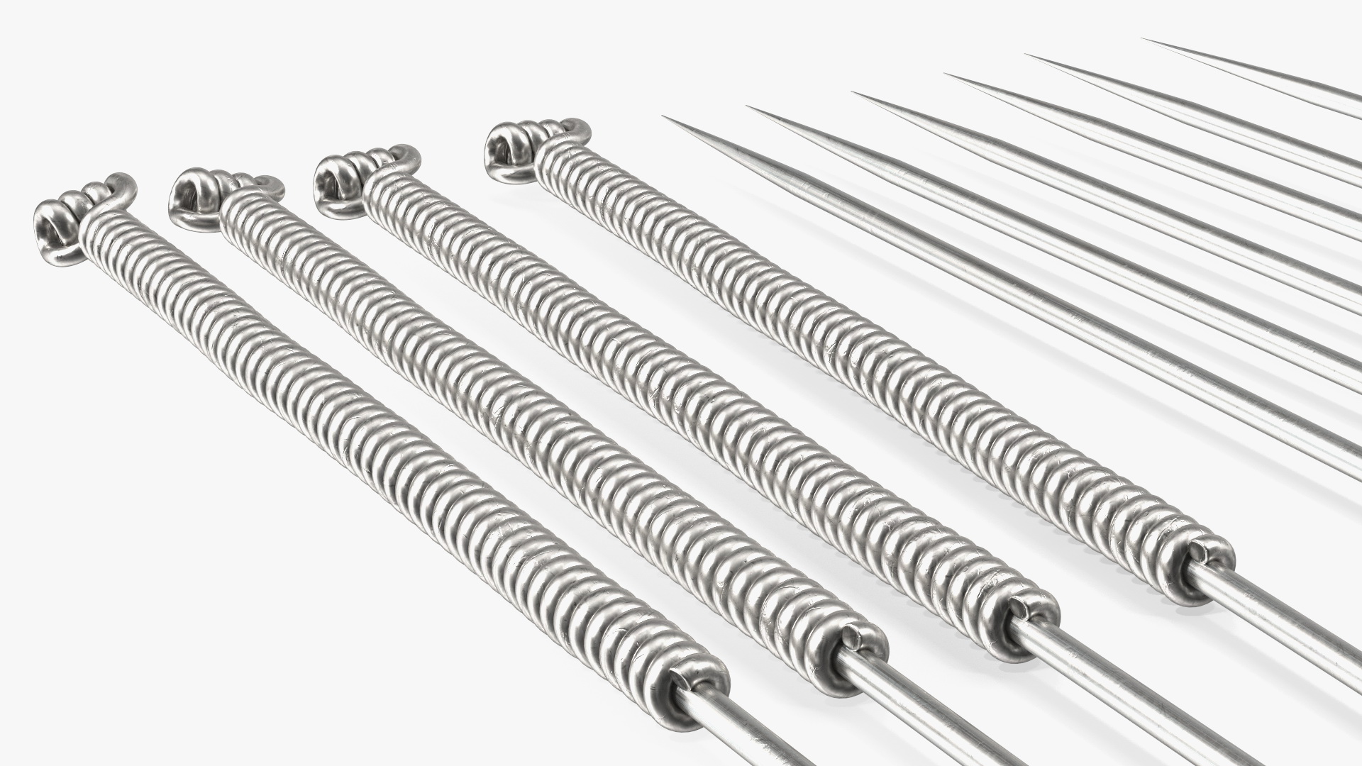 3D model Acupuncture Needles Set Silver