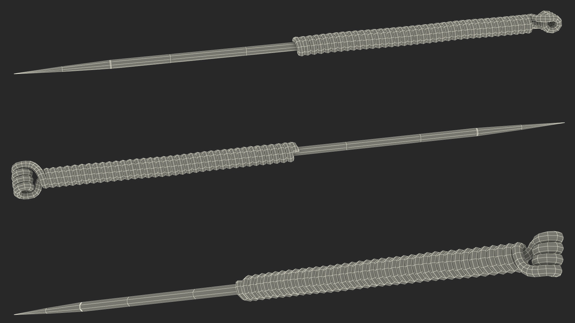 3D model Acupuncture Needles Set Silver