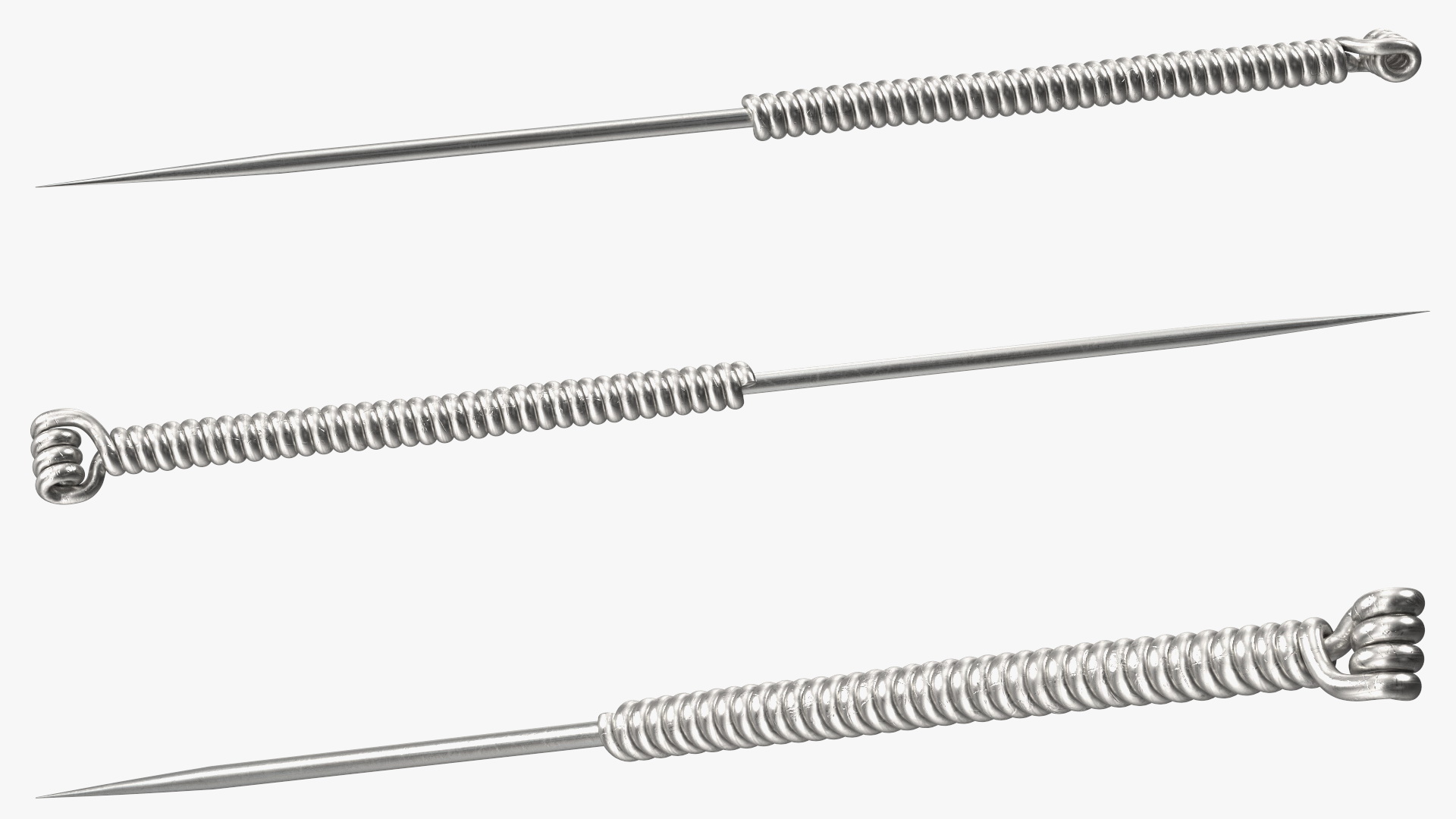 3D model Acupuncture Needles Set Silver