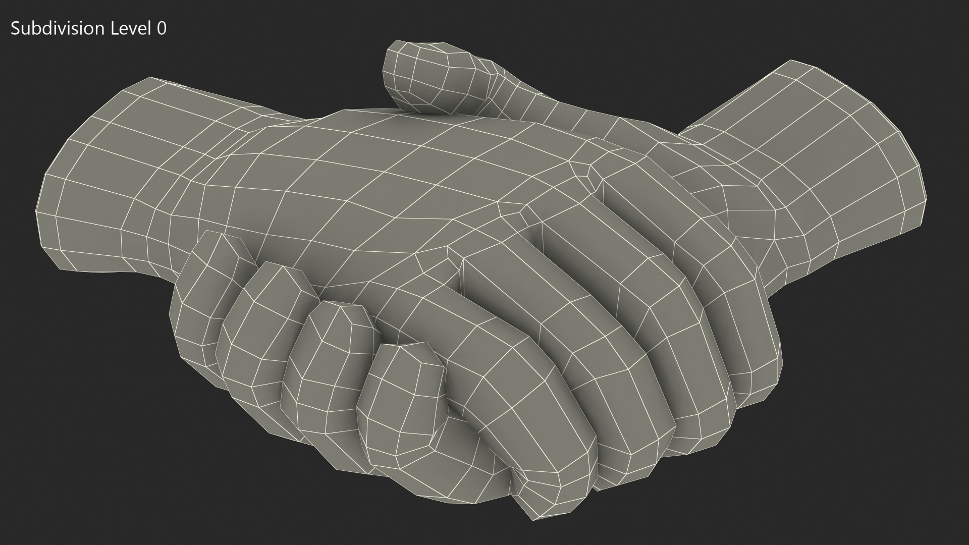3D Handshake Gesture Emoji model