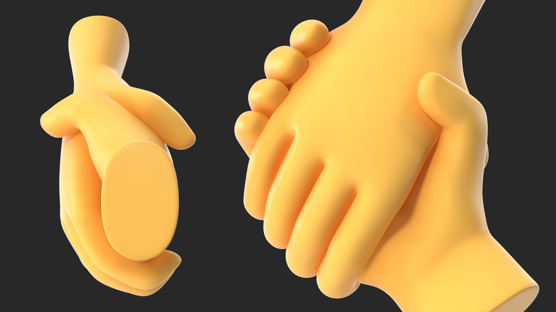 3D Handshake Gesture Emoji model