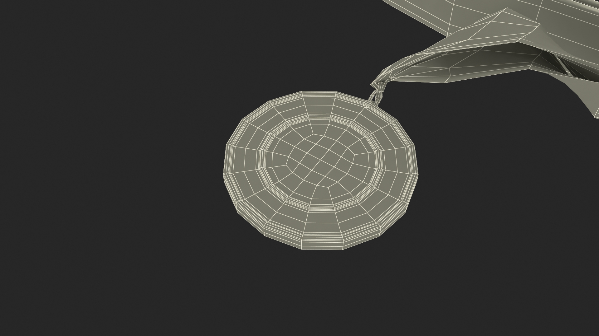 Silver Award Medal with Tricolor Ribbon 3D model