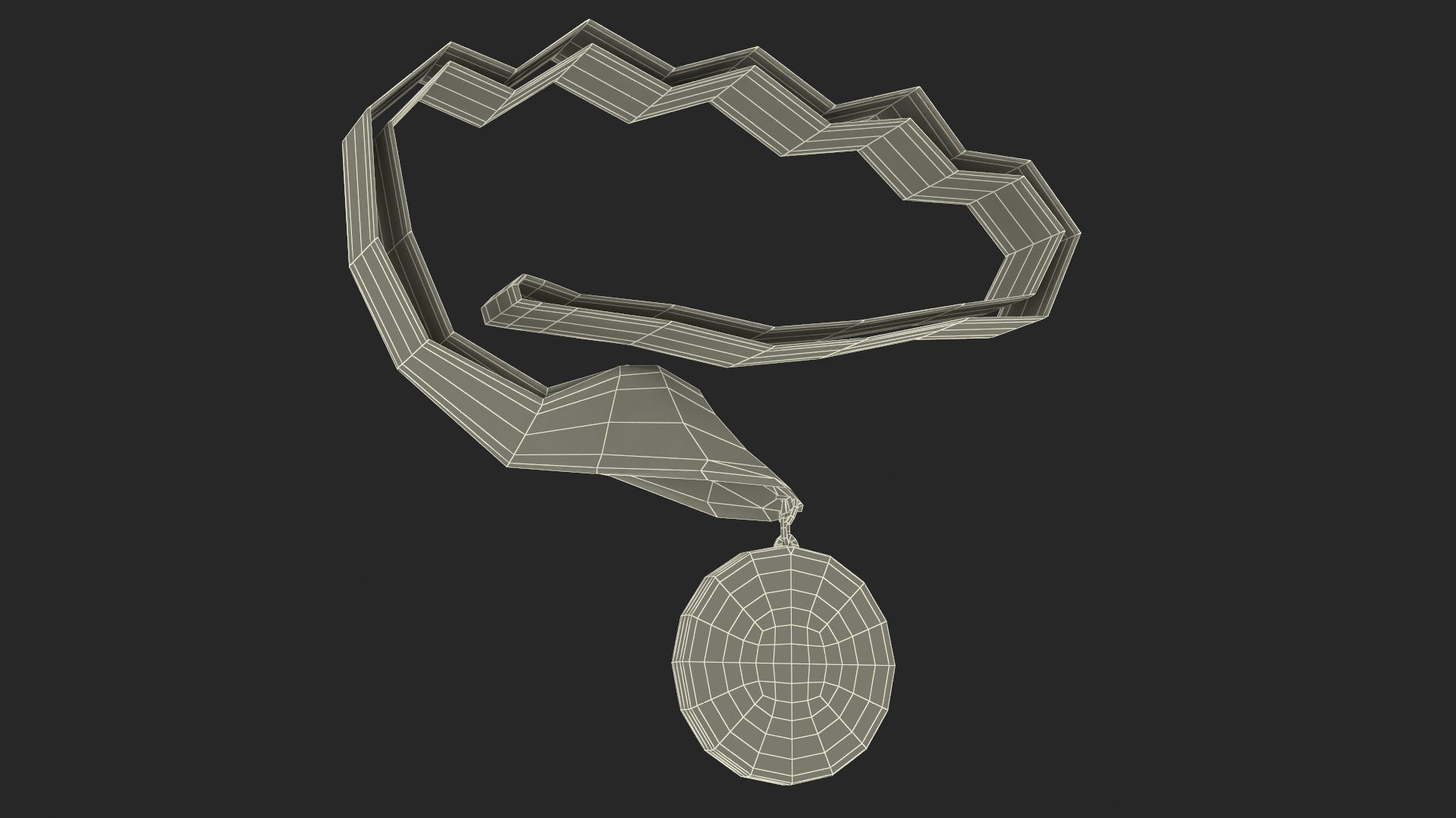 Silver Award Medal with Tricolor Ribbon 3D model