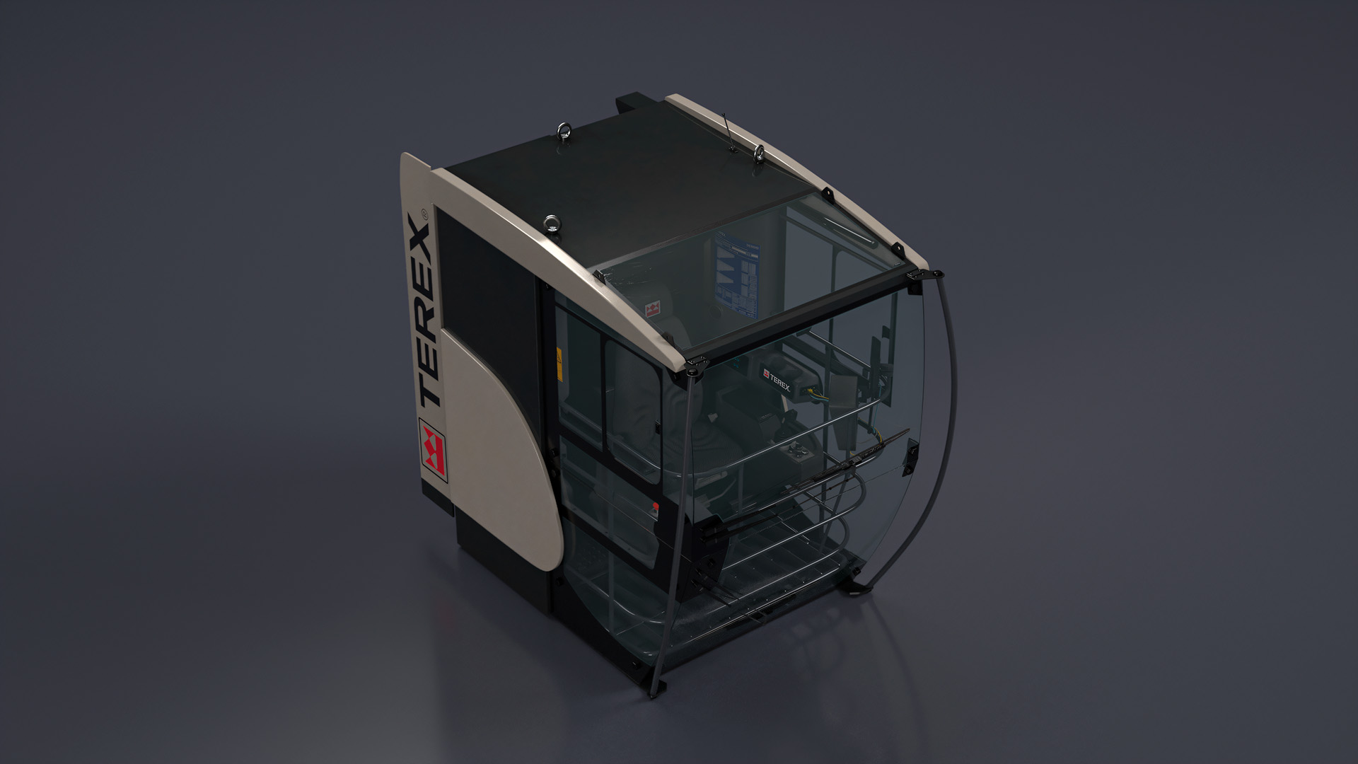 3D Tower Crane Cabin Terex model