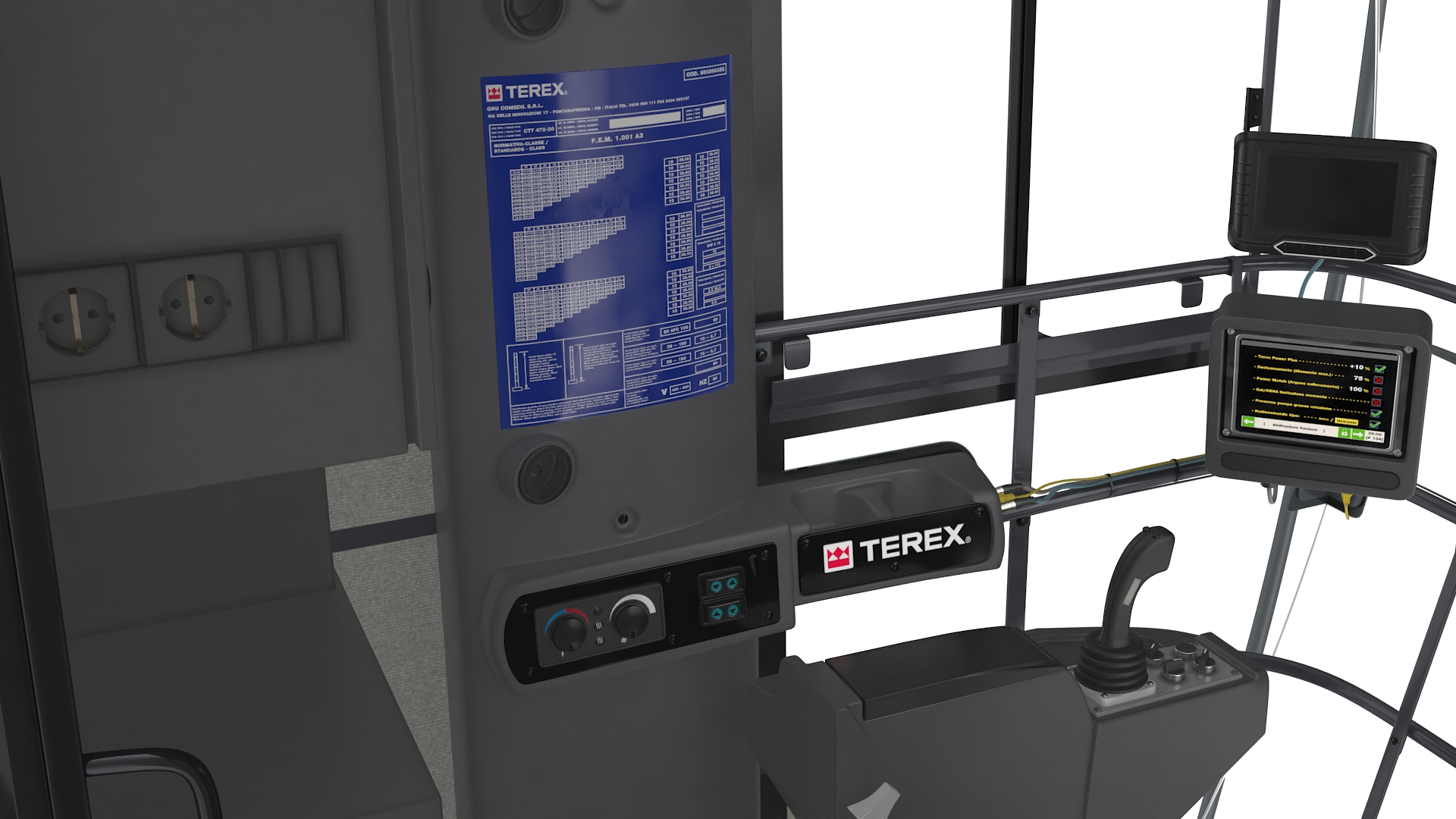 3D Tower Crane Cabin Terex model