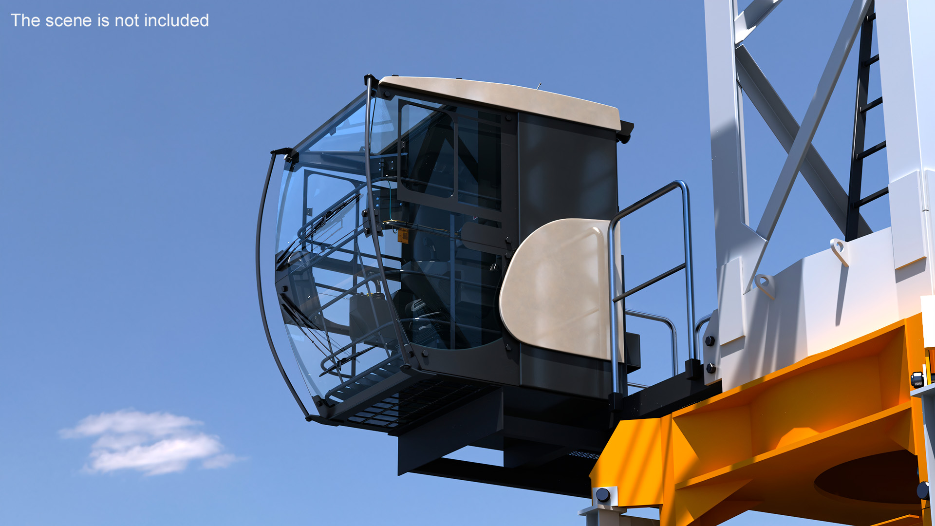 3D Tower Crane Cabin Terex model