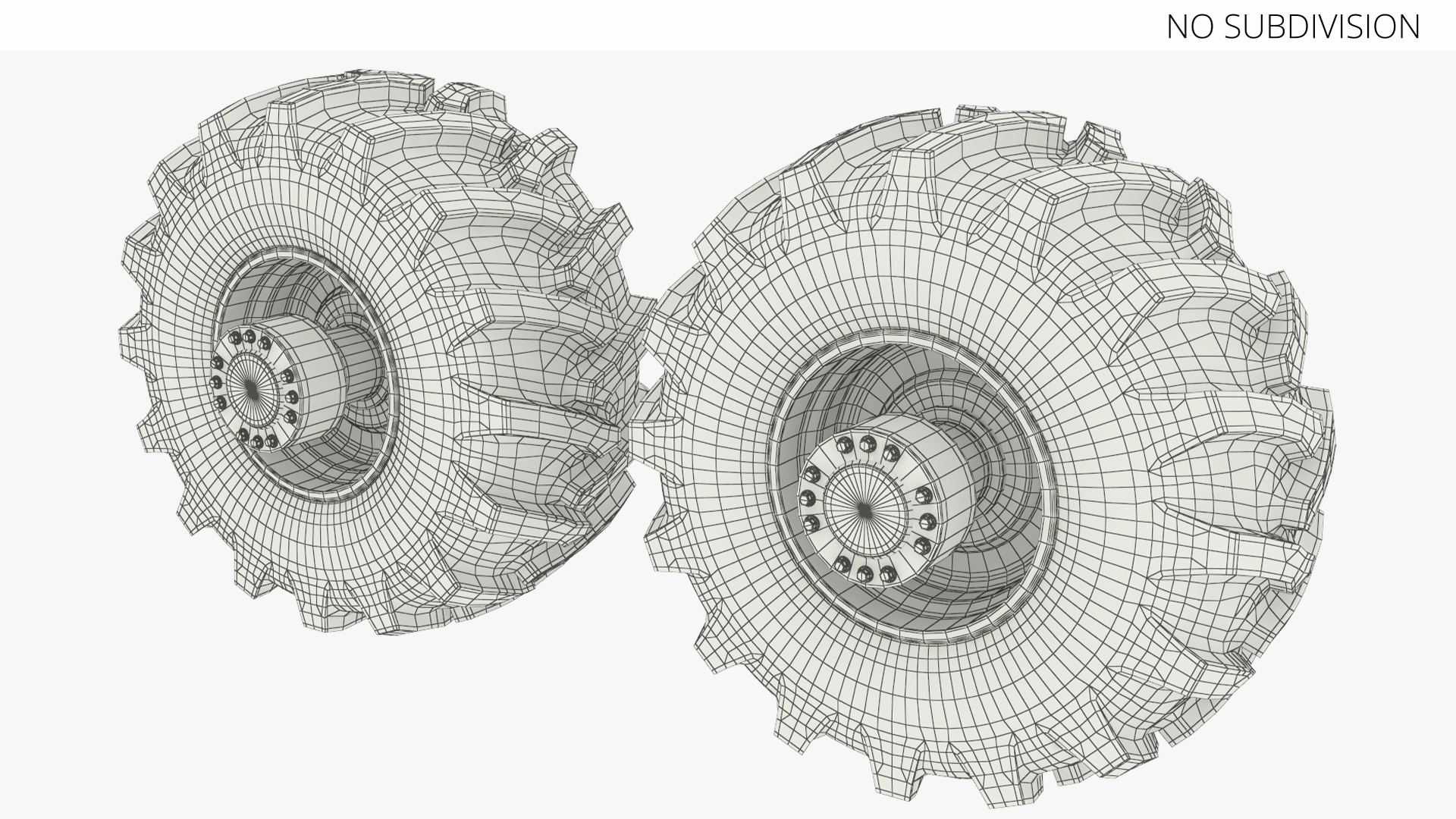 Heavy Machine Tire Wheel Set Clean and Dirt - view 9