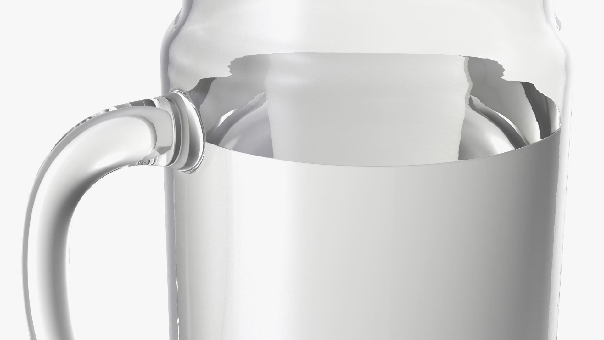 3D Mason Jar With Handle Full