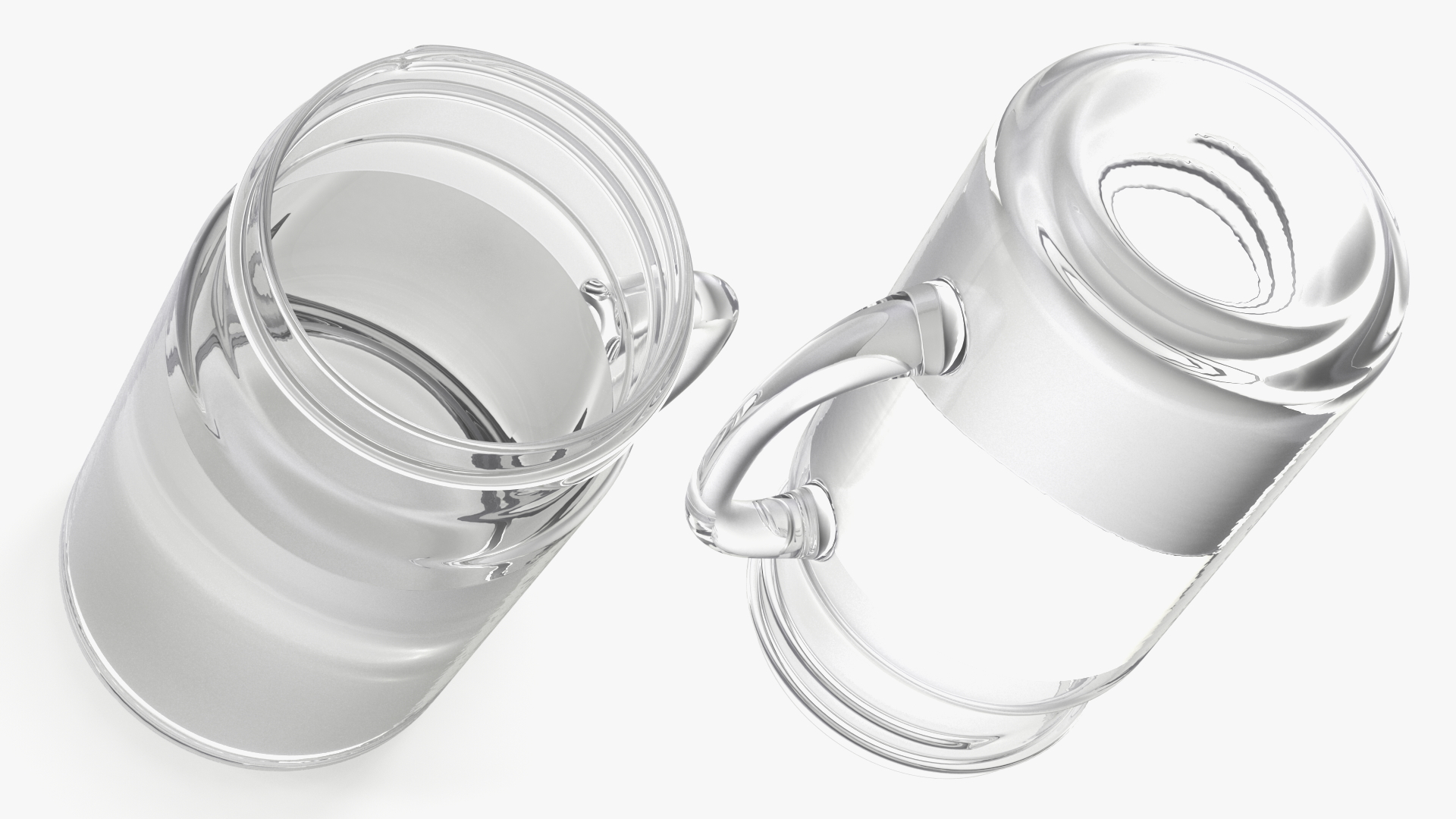 3D Mason Jar With Handle Full