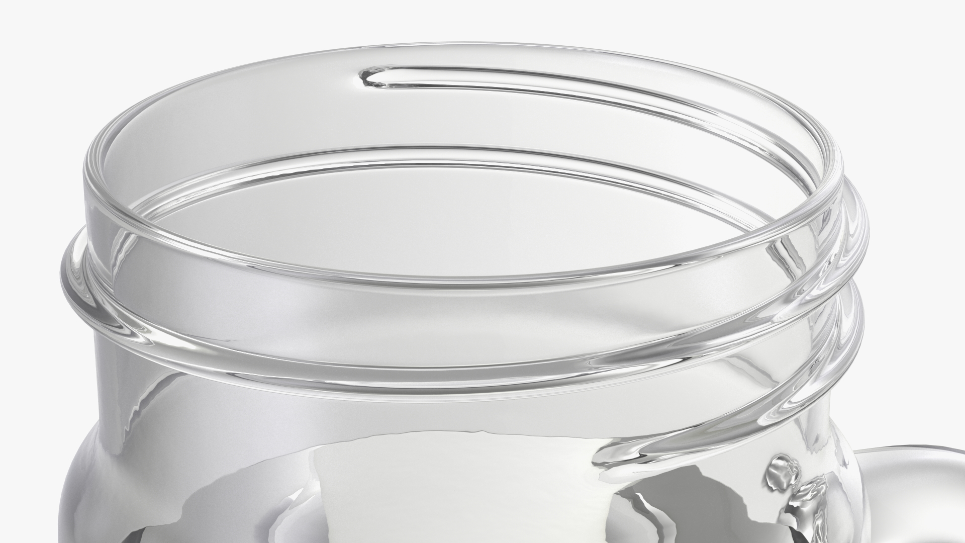 3D Mason Jar With Handle Full