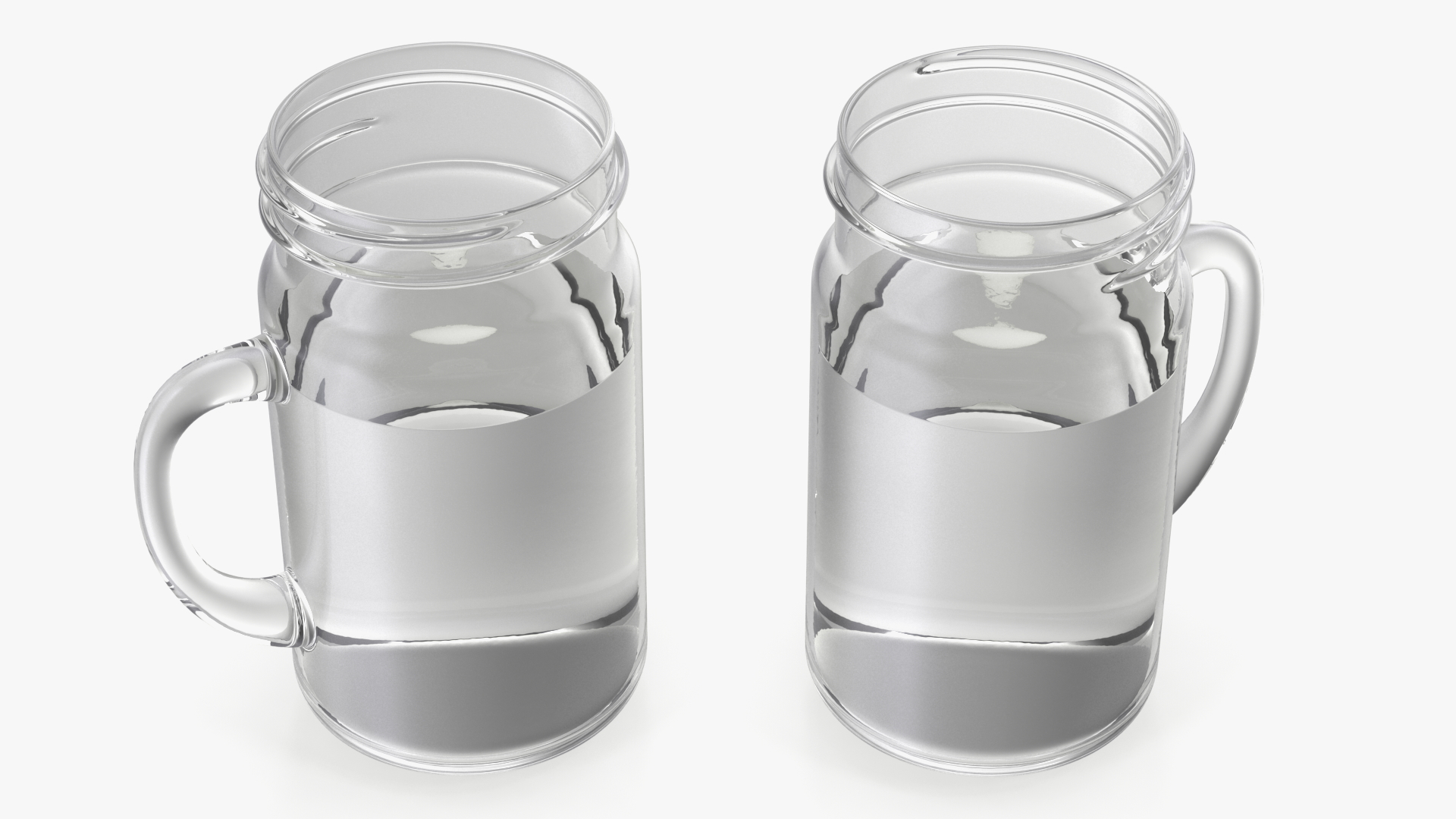 3D Mason Jar With Handle Full