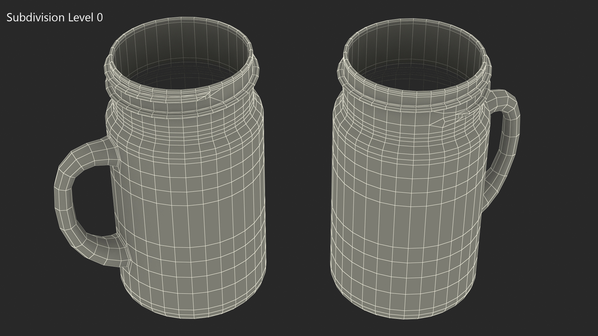 3D Mason Jar With Handle Full