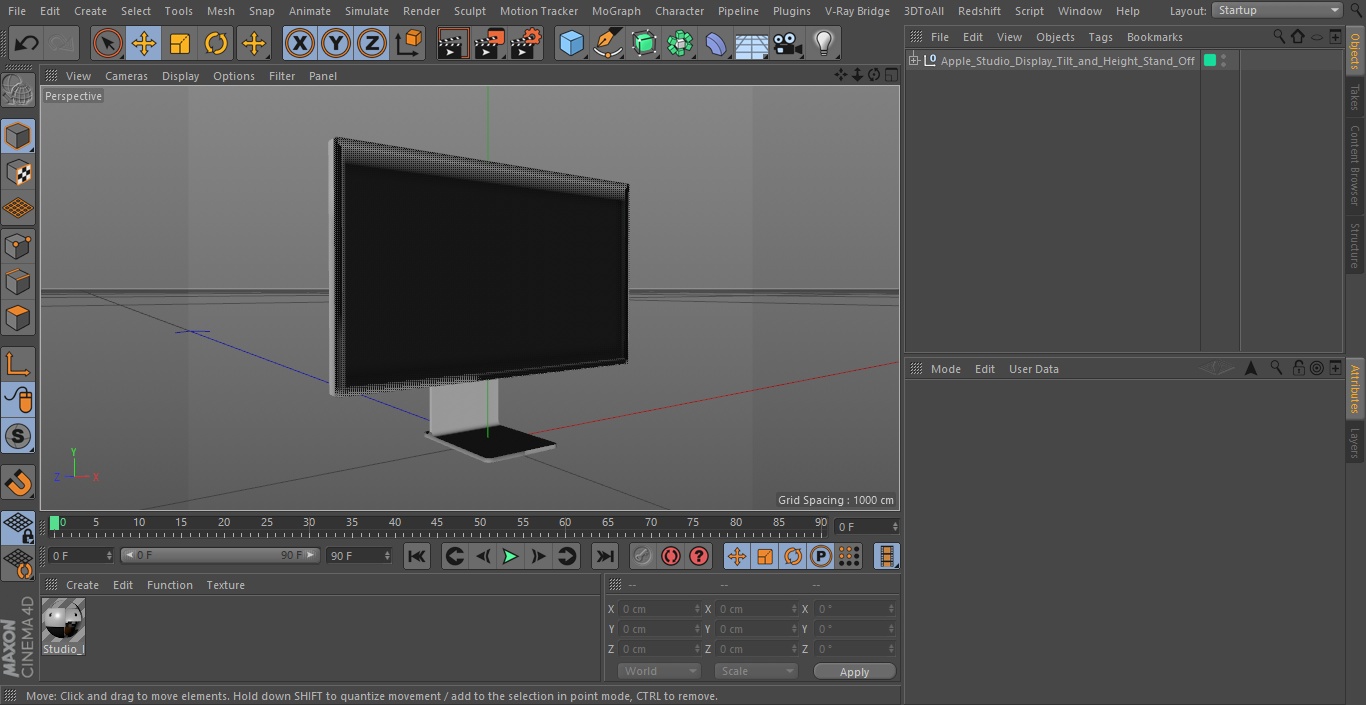 3D Apple Studio Display Tilt and Height Stand Off
