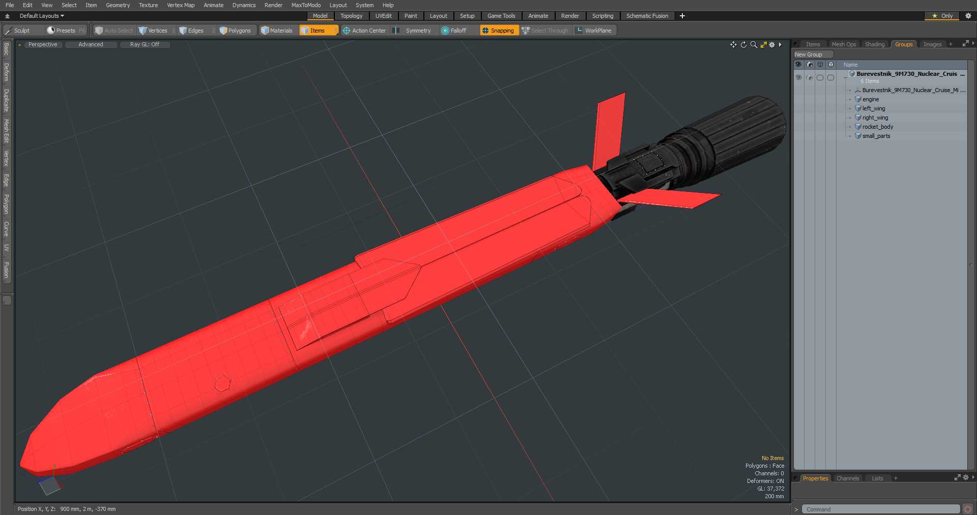 3D model Burevestnik 9M730 Nuclear Cruise Missile