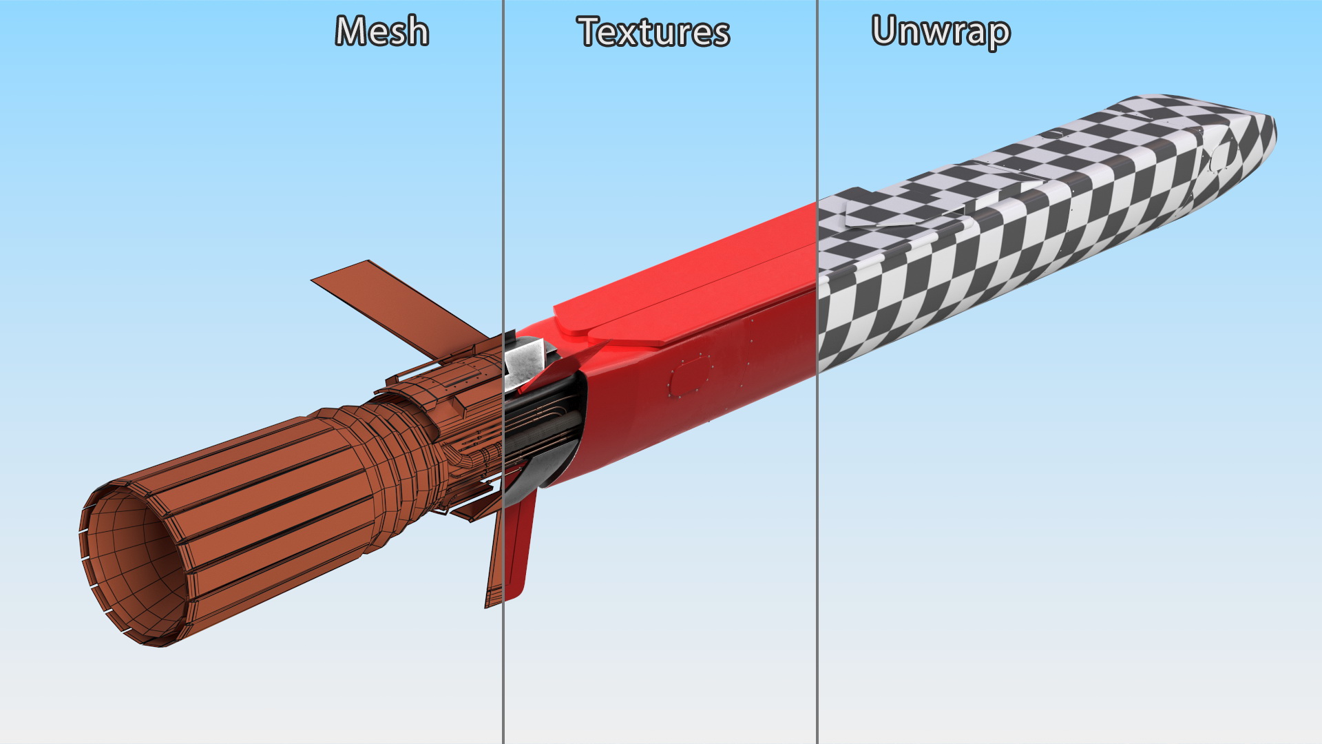 3D model Burevestnik 9M730 Nuclear Cruise Missile