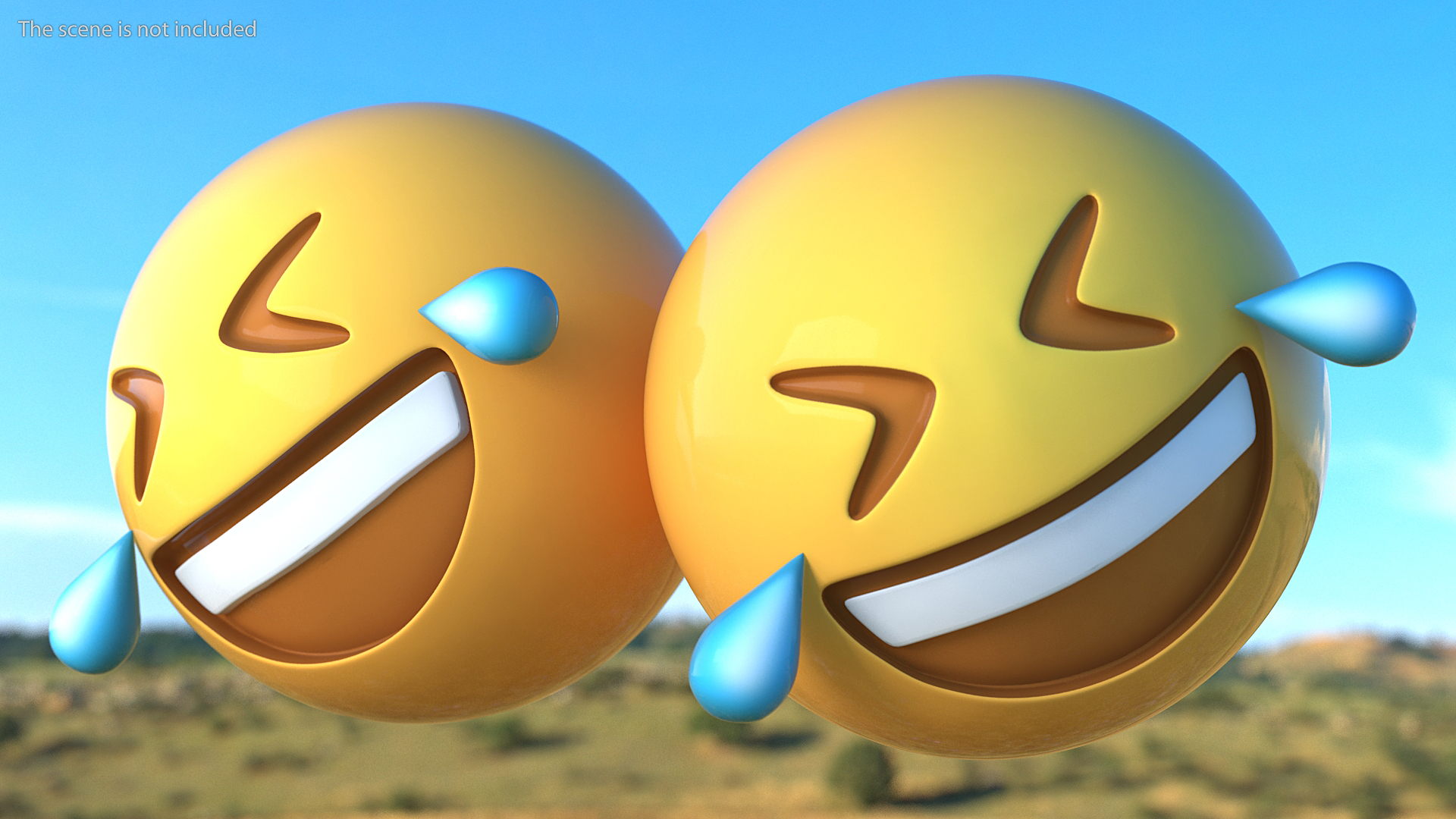 3D model Rolling on the Floor Laughing Emoji