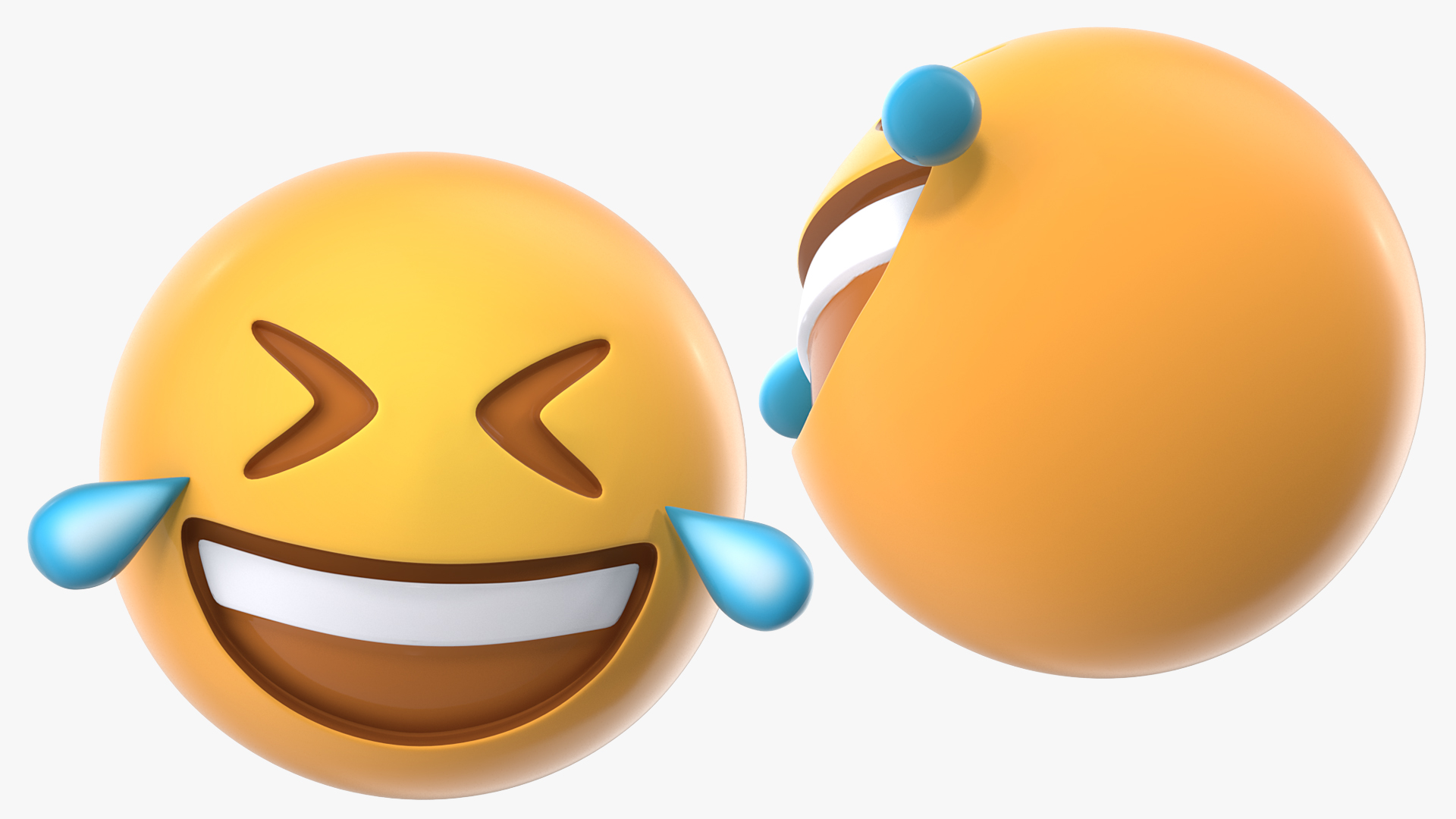 3D model Rolling on the Floor Laughing Emoji