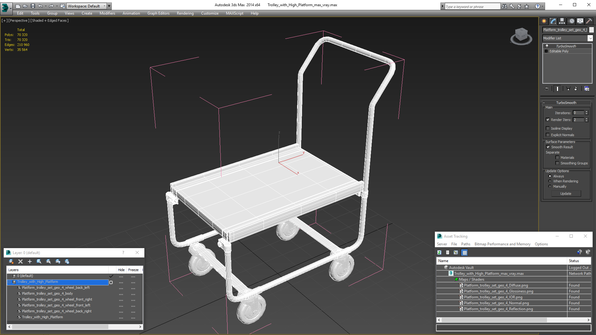 3D Trolley with High Platform