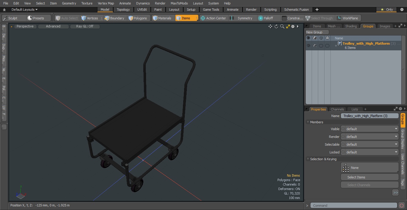 3D Trolley with High Platform