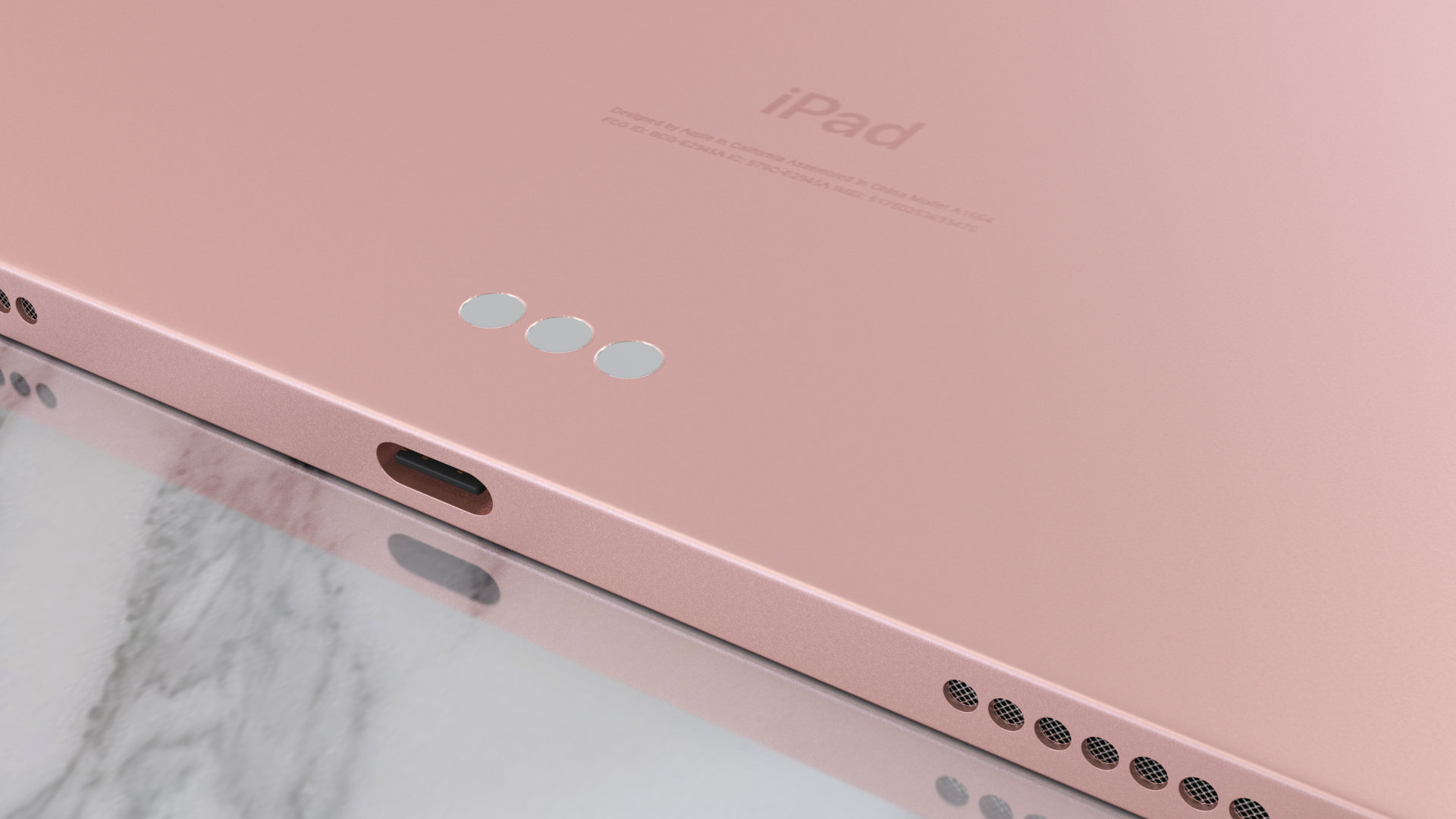 3D Apple iPad Air 4 2020 Rose Gold