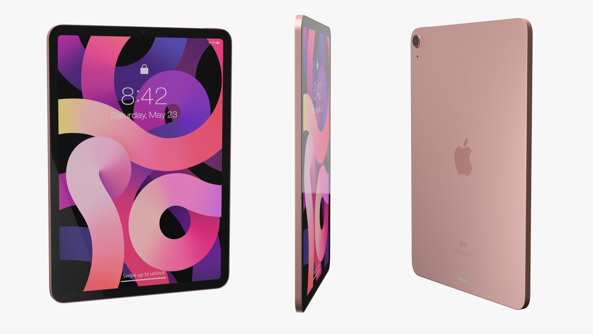 3D Apple iPad Air 4 2020 Rose Gold