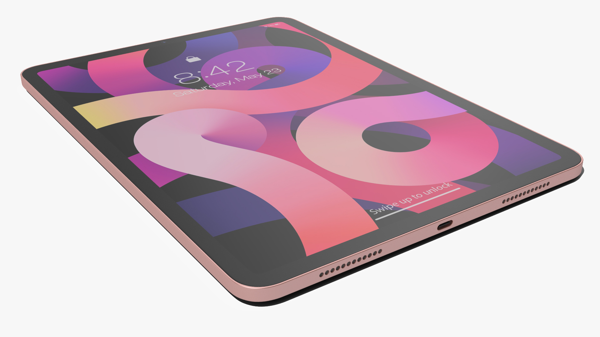 3D Apple iPad Air 4 2020 Rose Gold