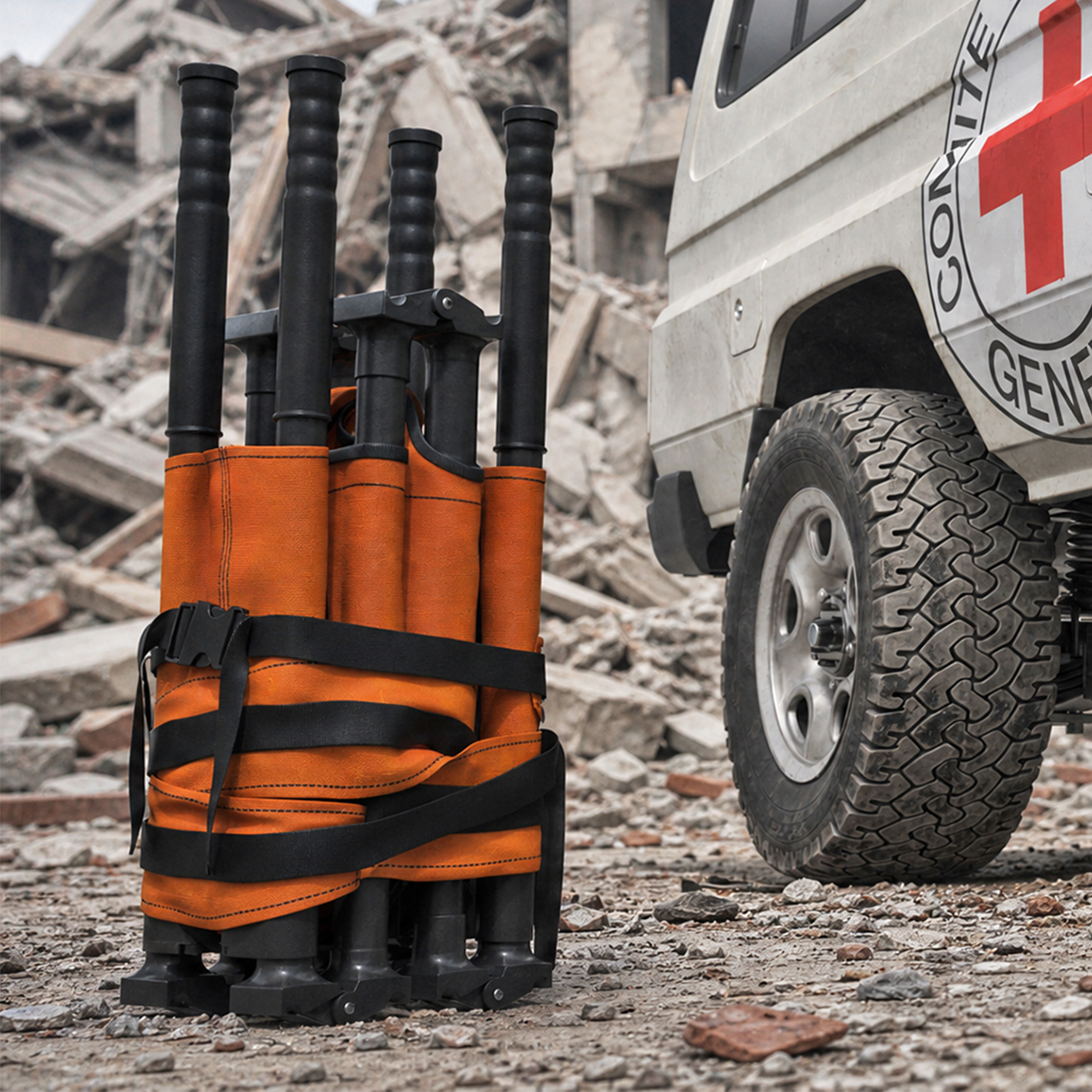 Rescue Evacuation Stretcher Folded