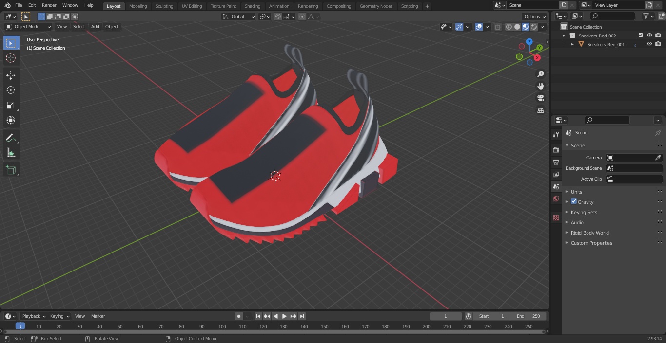 Sneakers Red 3D