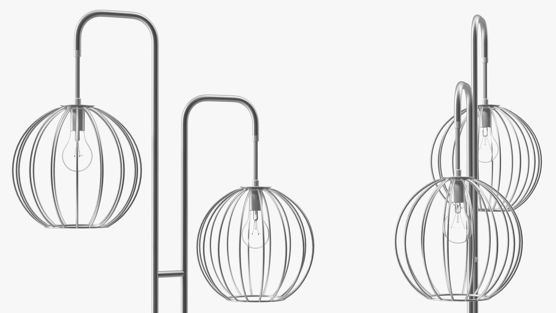 3D Modern Floor Lamp White model