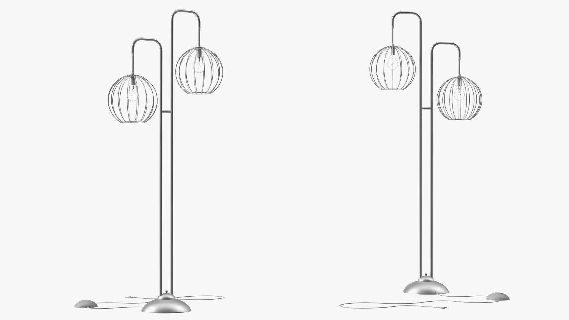 3D Modern Floor Lamp White model