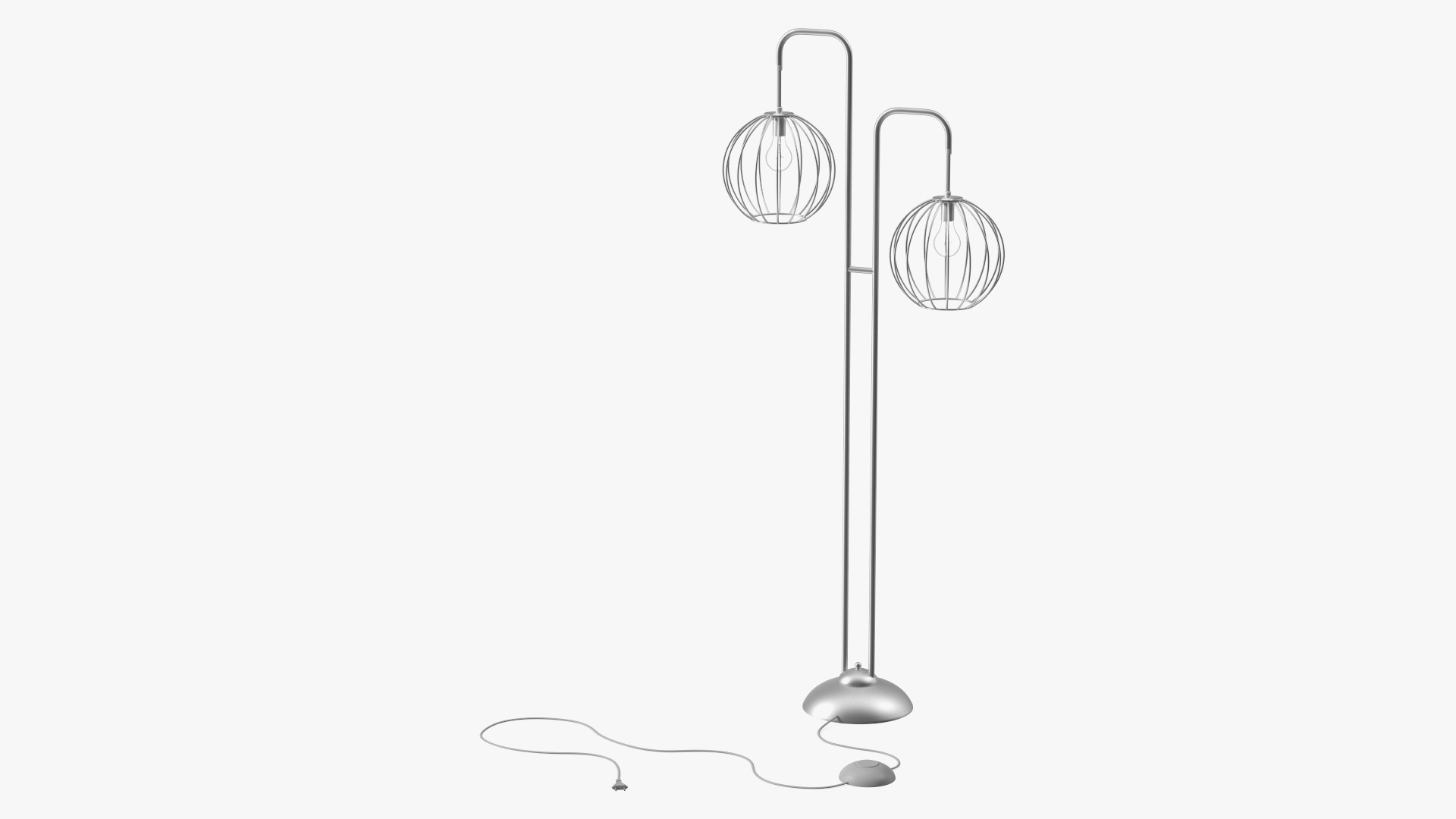 3D Modern Floor Lamp White model