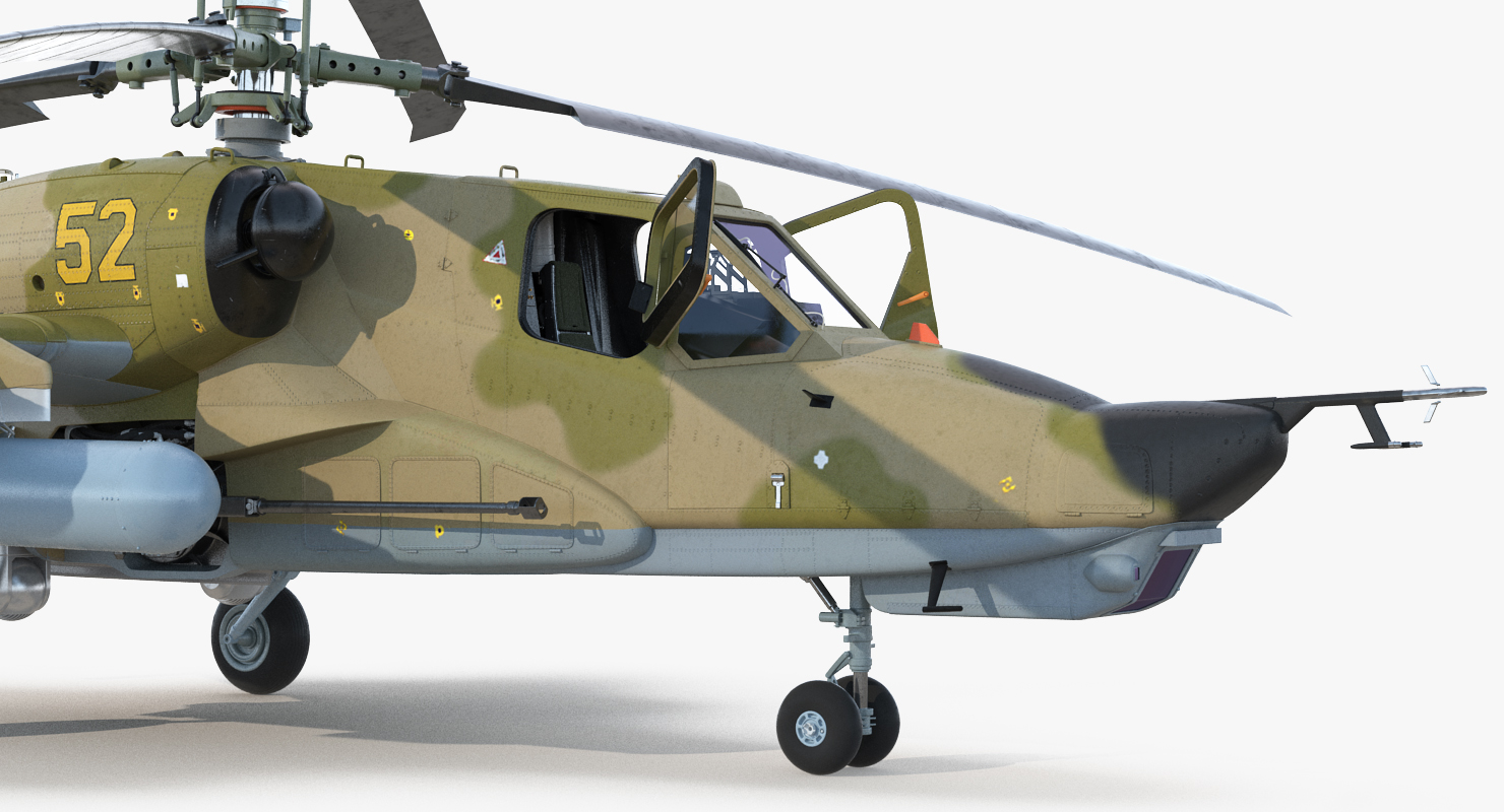 3D Attack Helicopter Kamov KA 50 Black Shark Rigged model
