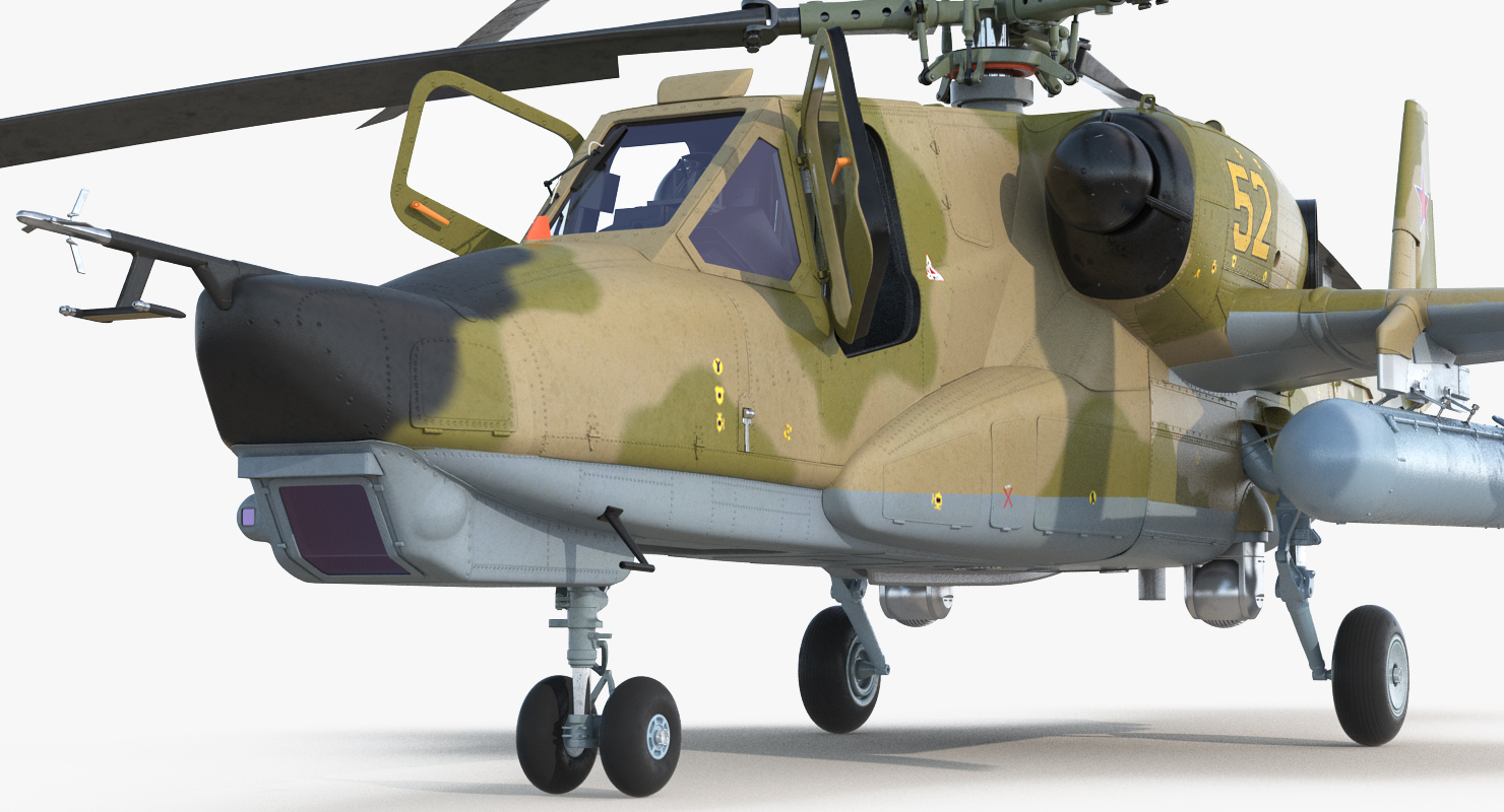 3D Attack Helicopter Kamov KA 50 Black Shark Rigged model