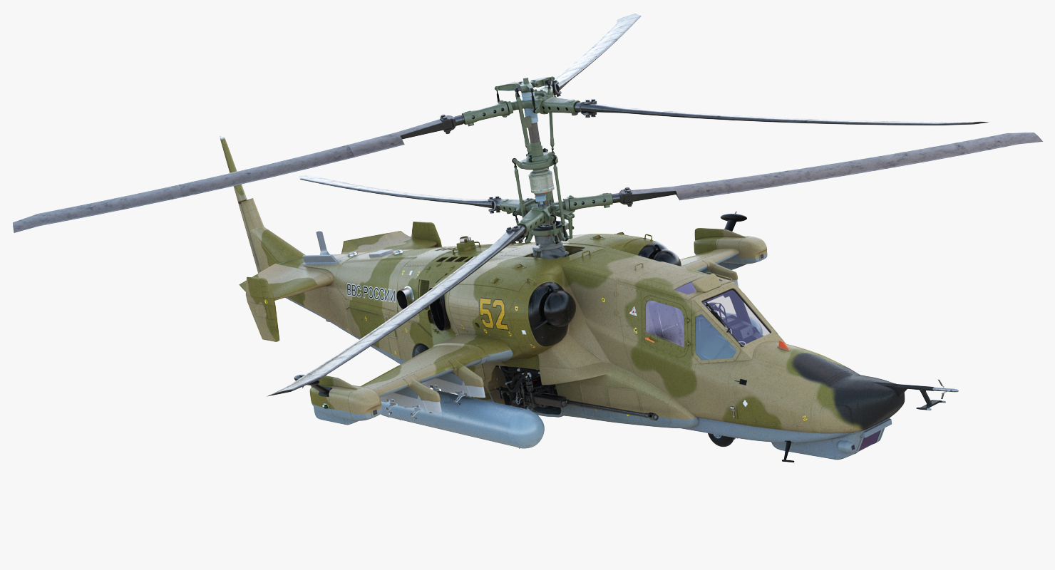 3D Attack Helicopter Kamov KA 50 Black Shark Rigged model