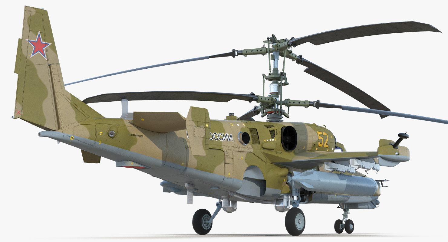 3D Attack Helicopter Kamov KA 50 Black Shark Rigged model