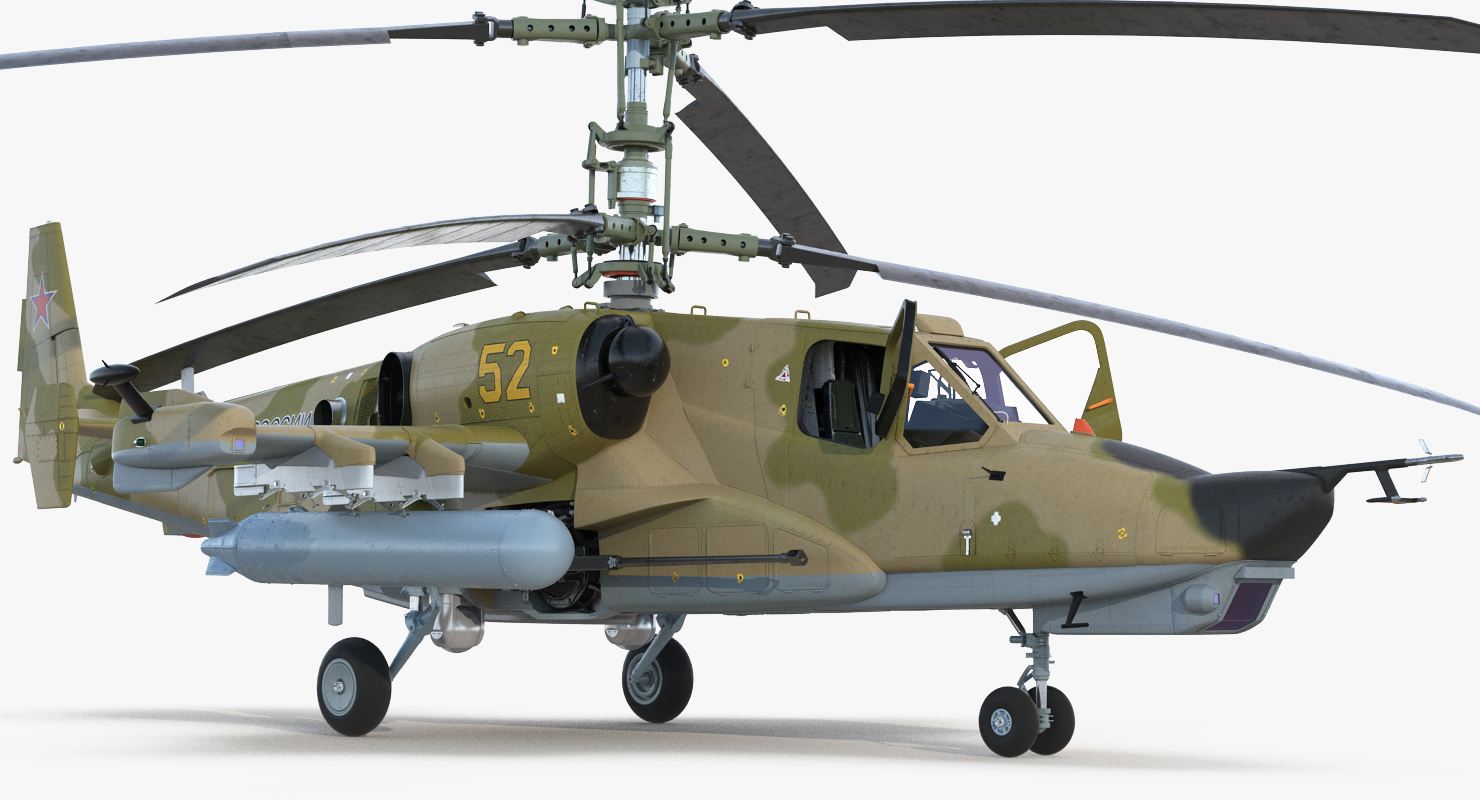 3D Attack Helicopter Kamov KA 50 Black Shark Rigged model