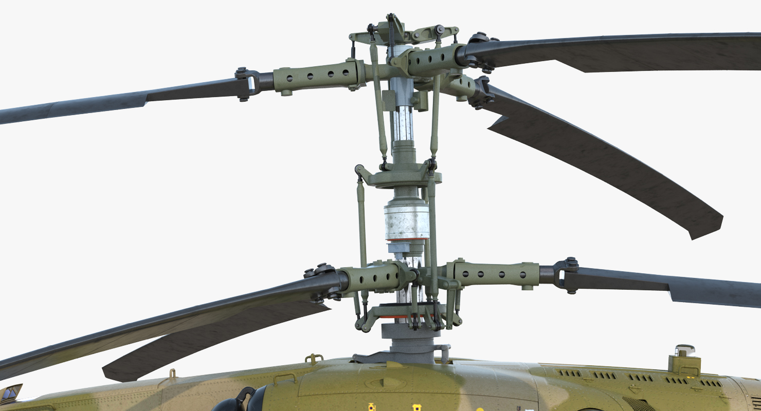 3D Attack Helicopter Kamov KA 50 Black Shark Rigged model
